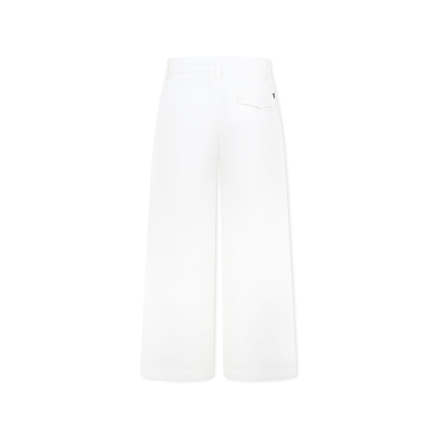 Dondup White Trousers For Boy With Logo In White