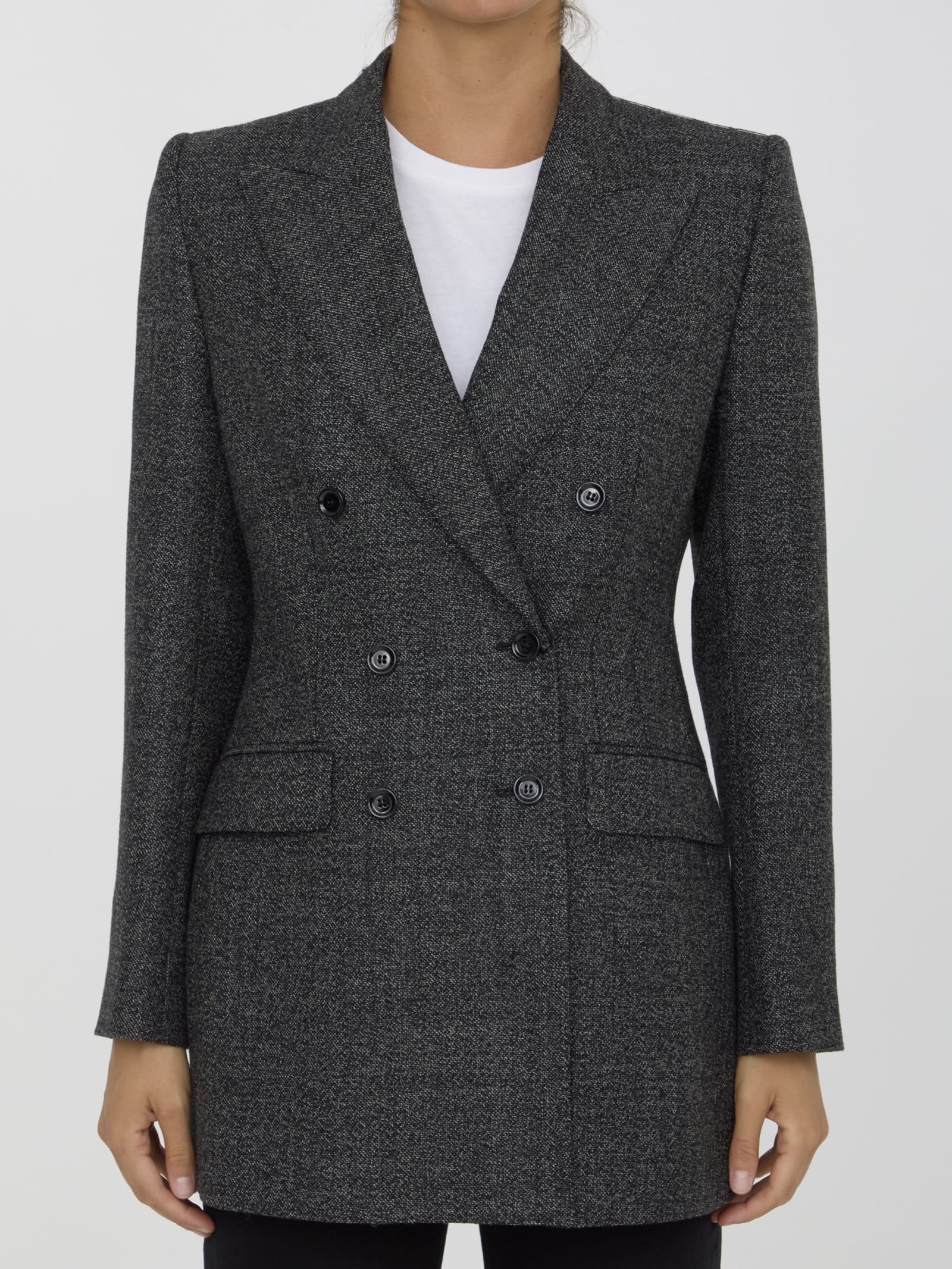 Shop Dolce & Gabbana Wool Jacket In Grey