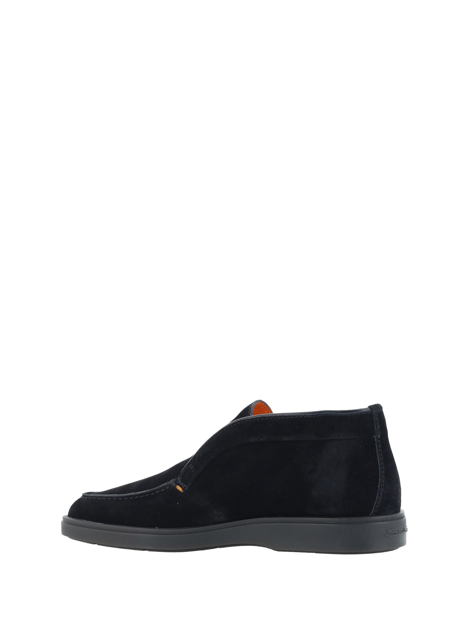 Shop Santoni Loafers In Black