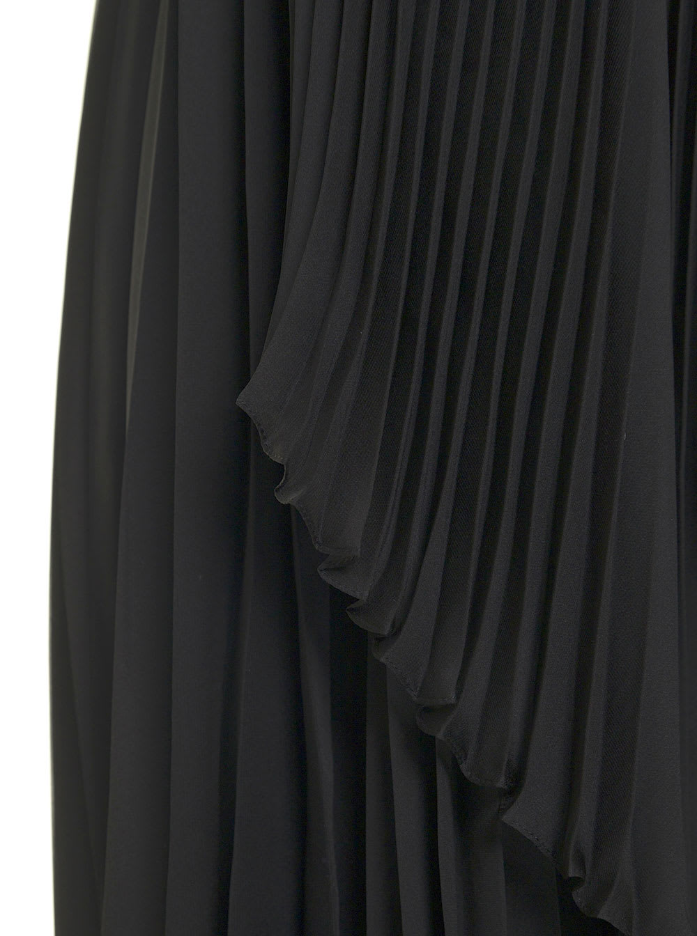 Shop Givenchy Black Pleated Dress With Asymmetrical Bottom