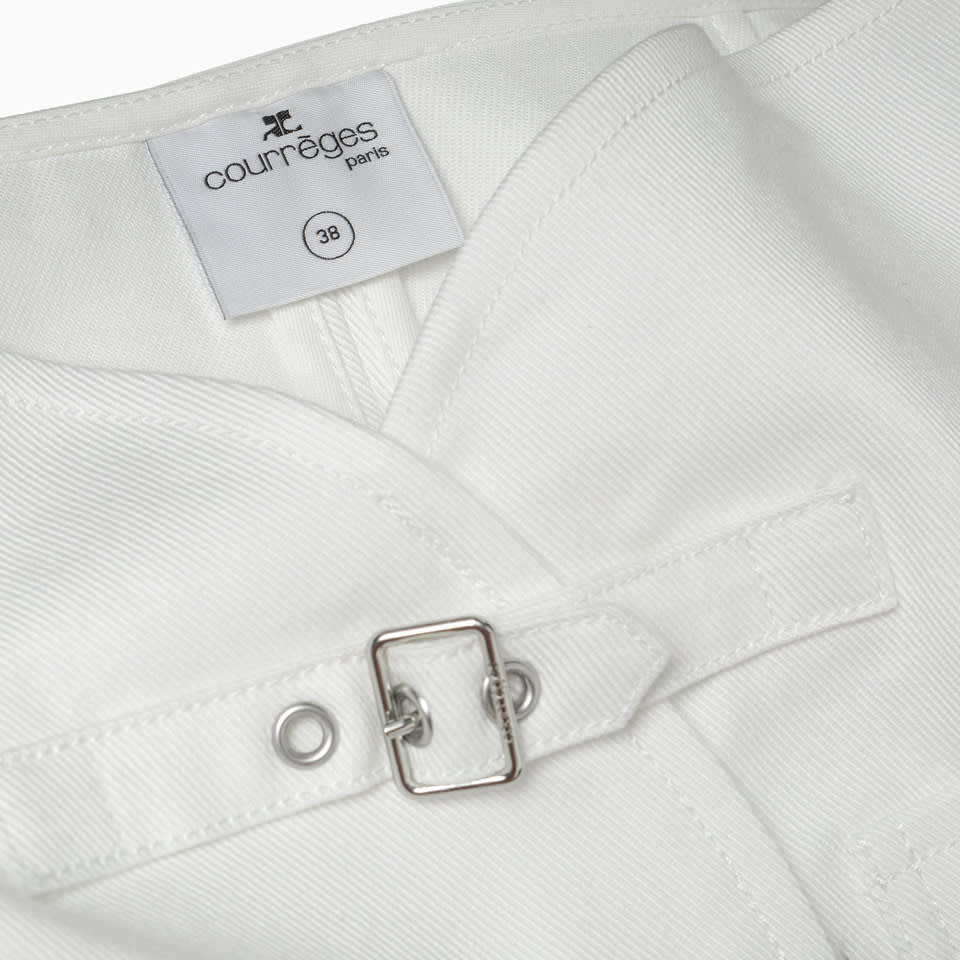 Shop Courrèges Courreges Ellipse Skirt In White