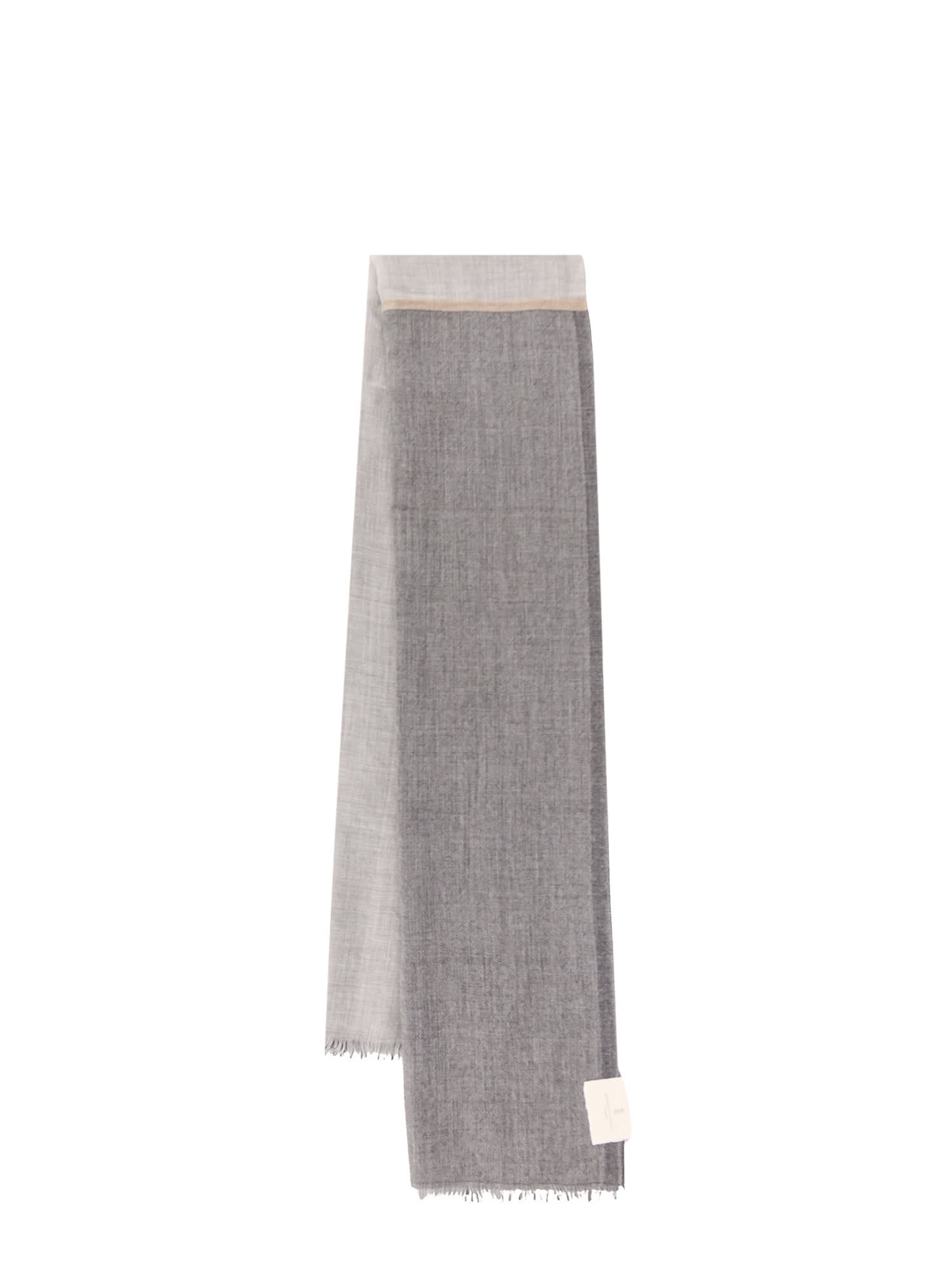 Shop Brunello Cucinelli Scarf In Grey