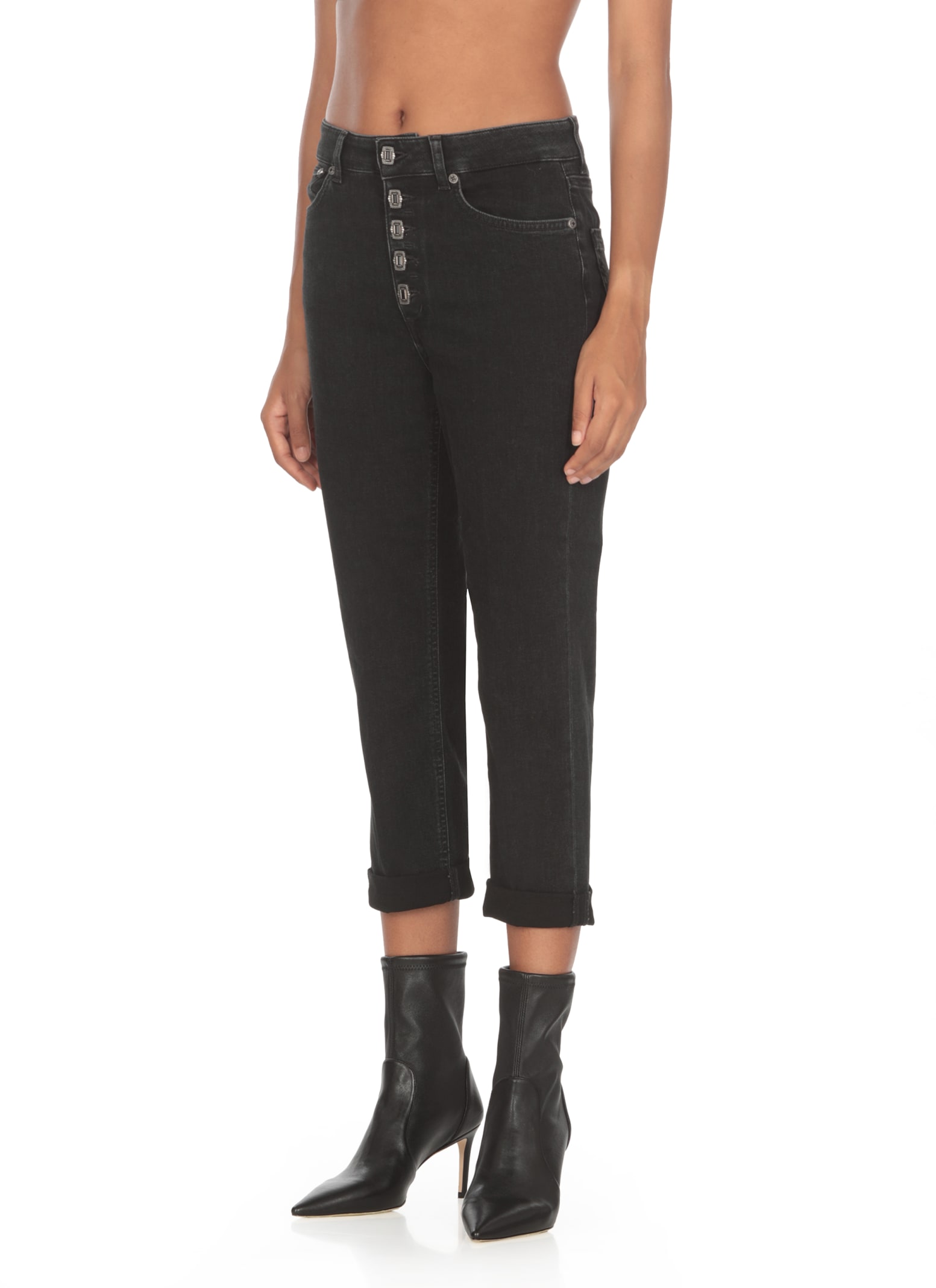 Shop Dondup Koons Jeans In Black