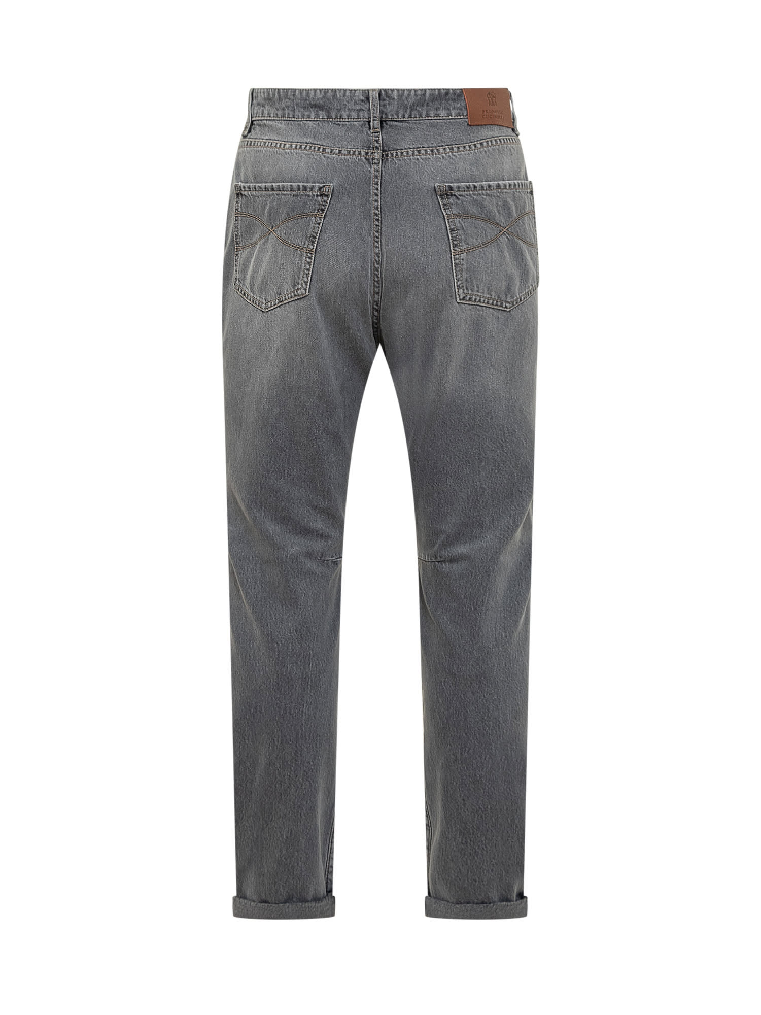 Shop Brunello Cucinelli Jeans In Grigio Medio