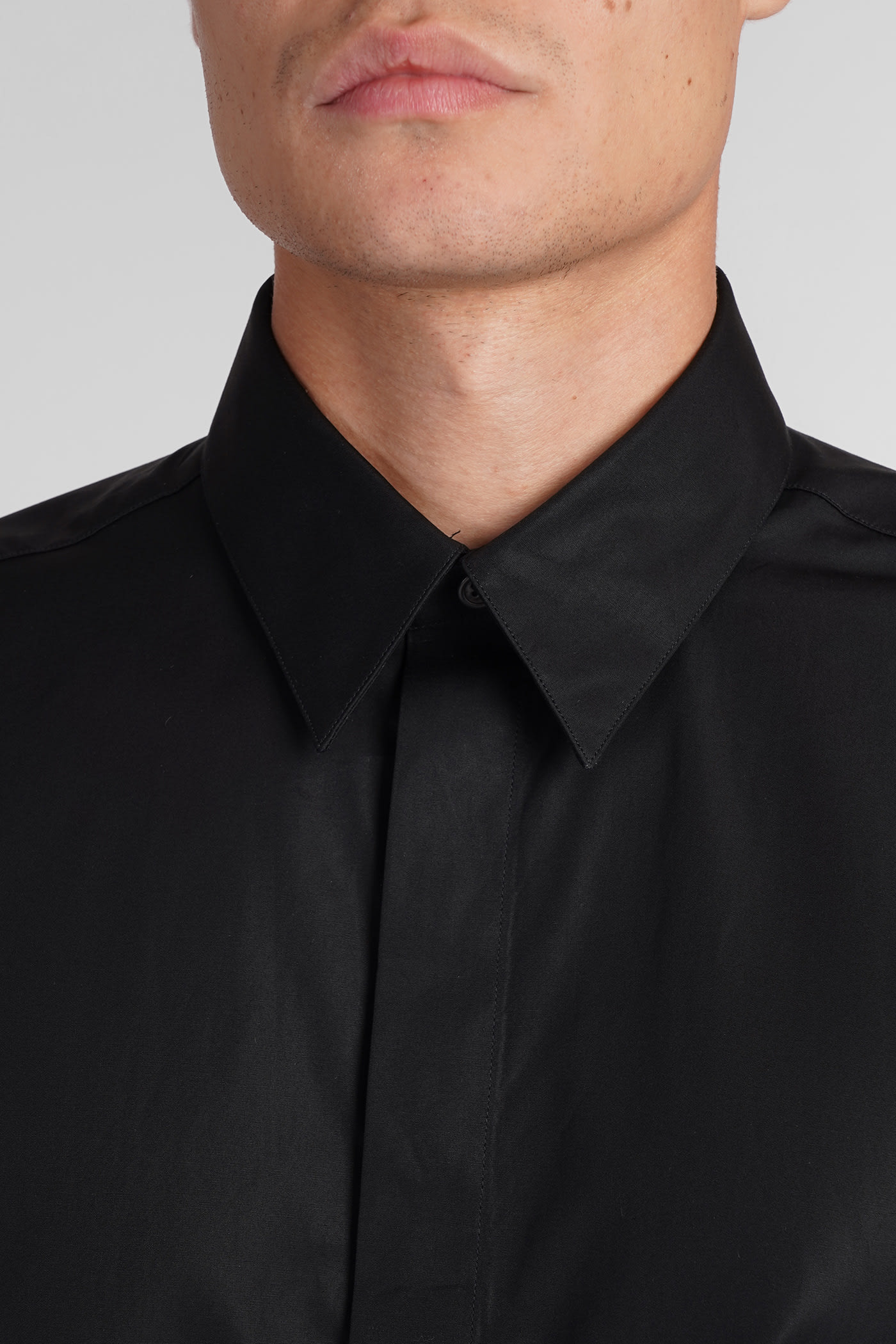 Shop Givenchy Shirt In Black Cotton