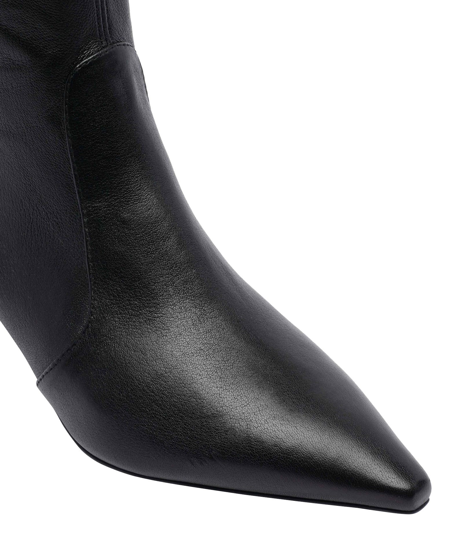 Stuart Weitzman Leather Ankle Boots Kitten Heel In Black