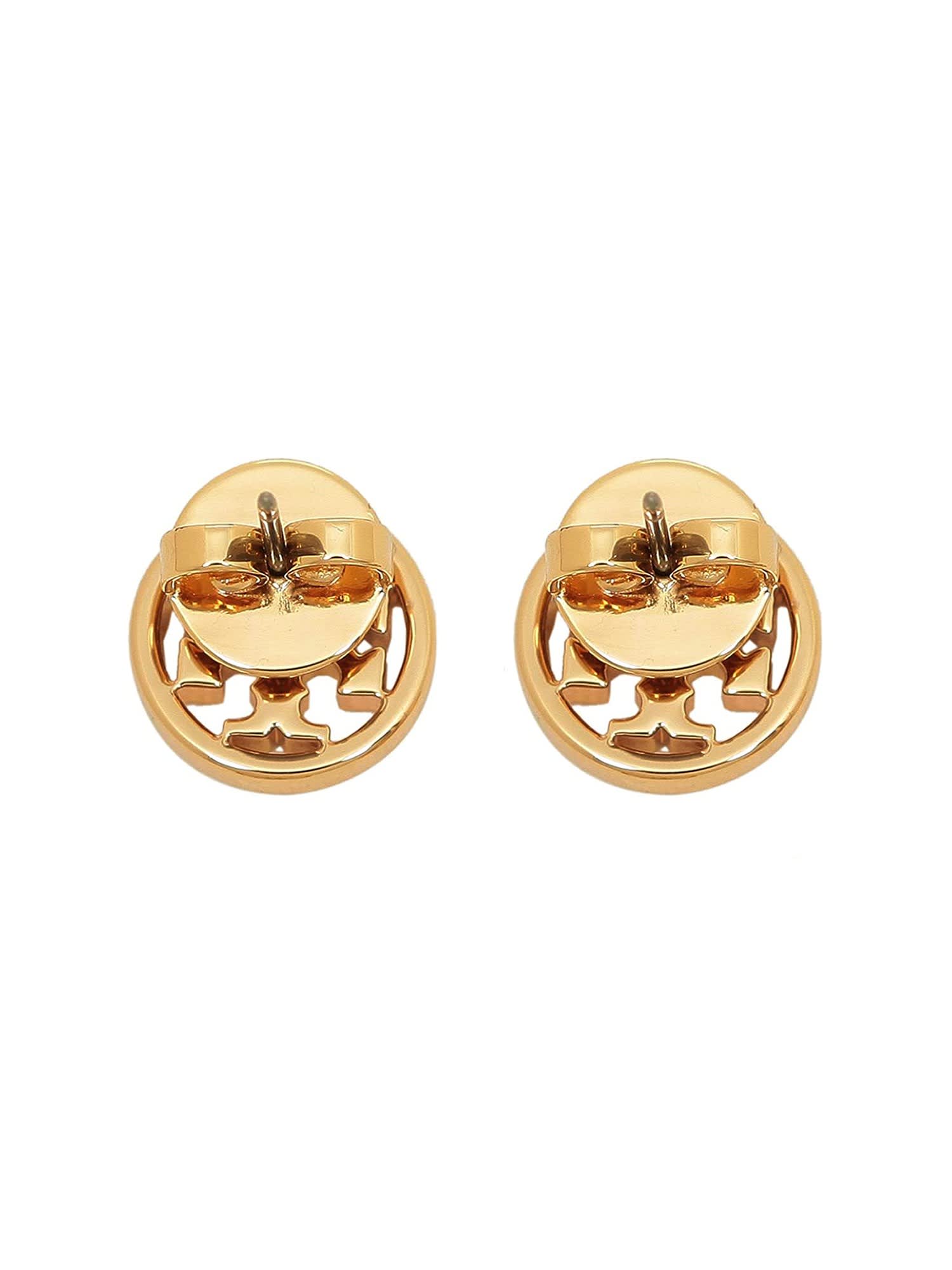 Shop Tory Burch Miller Stud Earrings In Golden