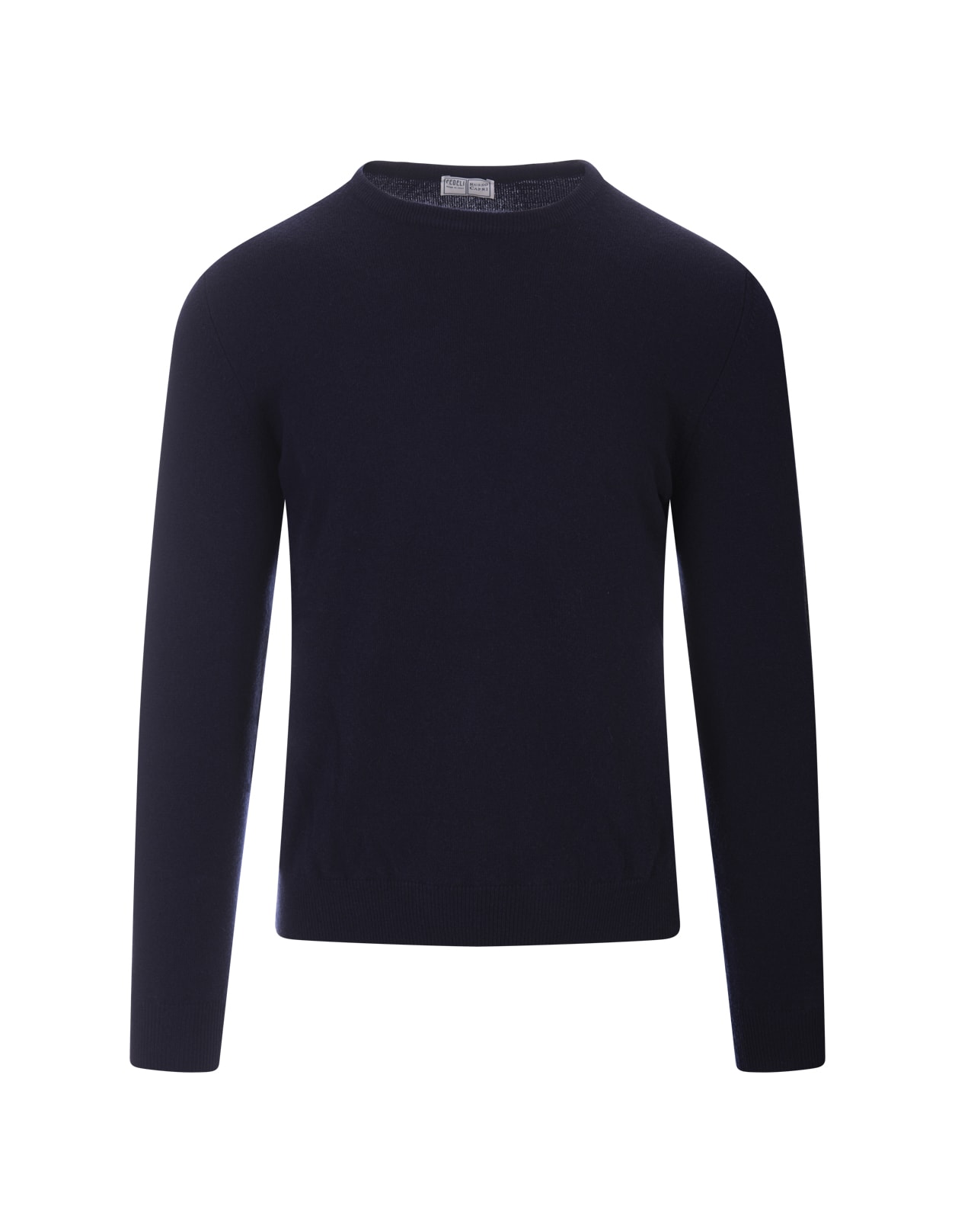 Shop Fedeli Dark Blue Baby Cashmere Sweater