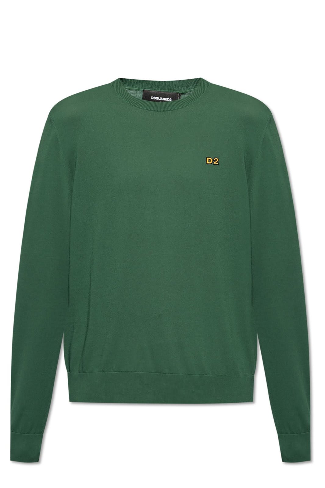 Shop Dsquared2 Logo Embroidered Knit Jumper