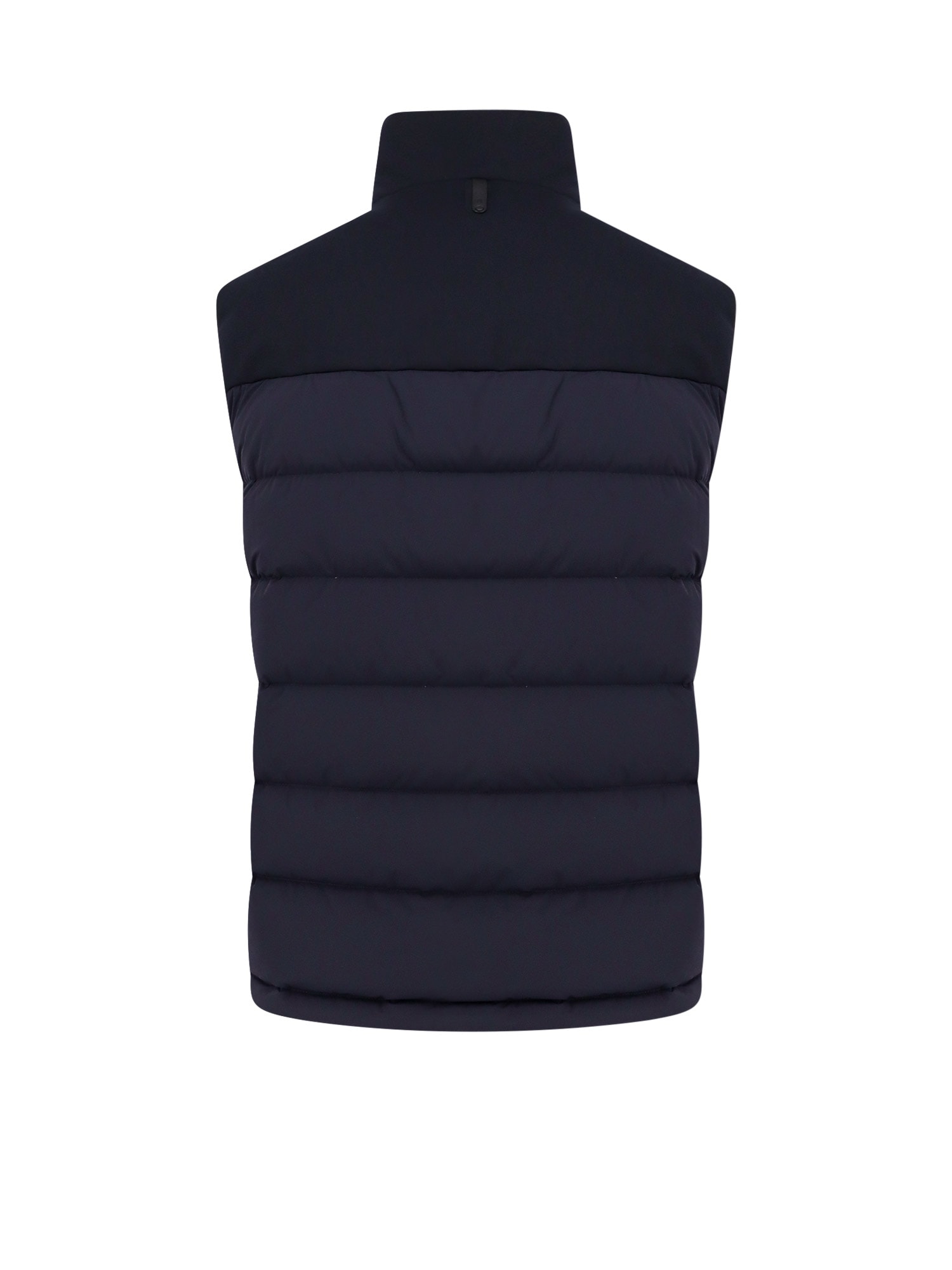 Mackage Sleevless Recycled Nylon Jacket With Quilted Effect In Blue