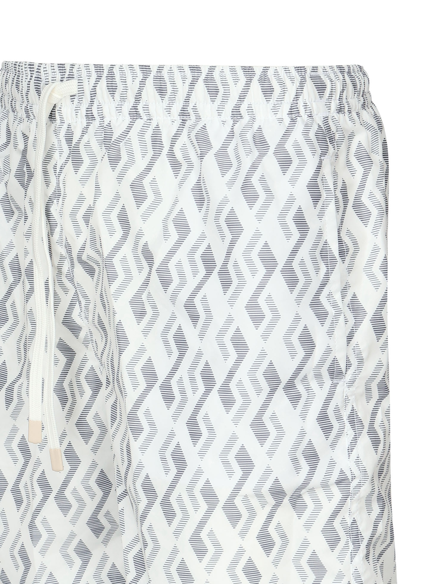 Eleventy Swimming Costume With Geometric Print In White