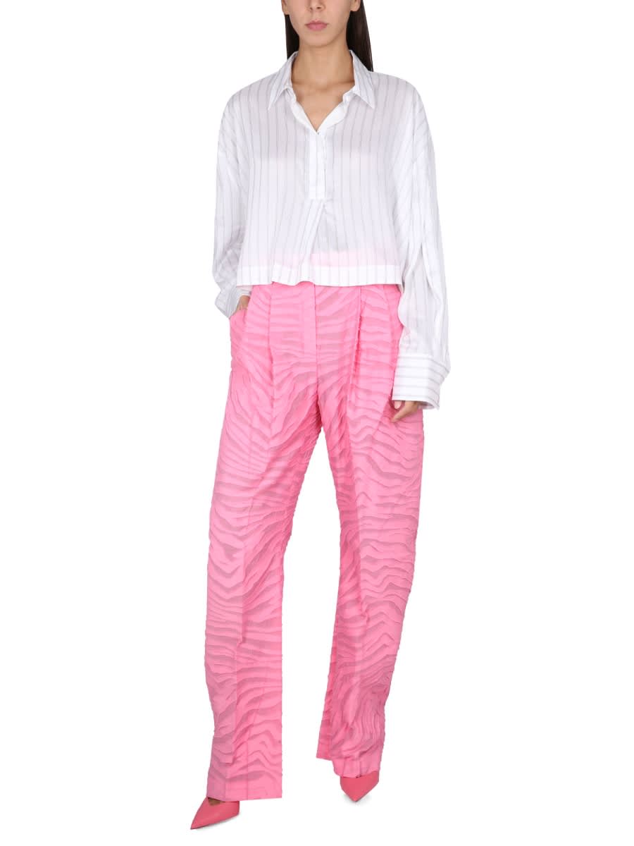 Attico ''jill'' Black And White Shirt In White