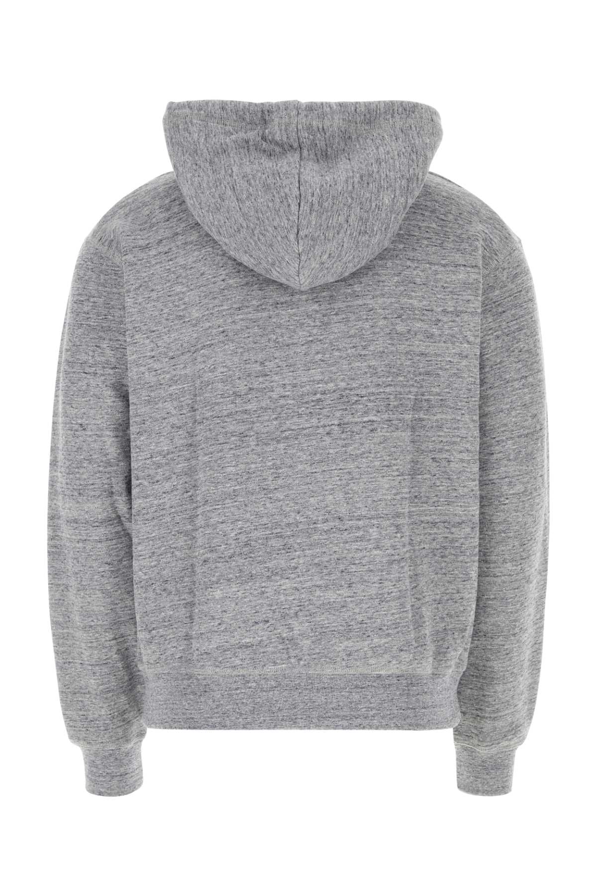 Dsquared2 Melange Grey Cotton Sweatshirt In Greymelange