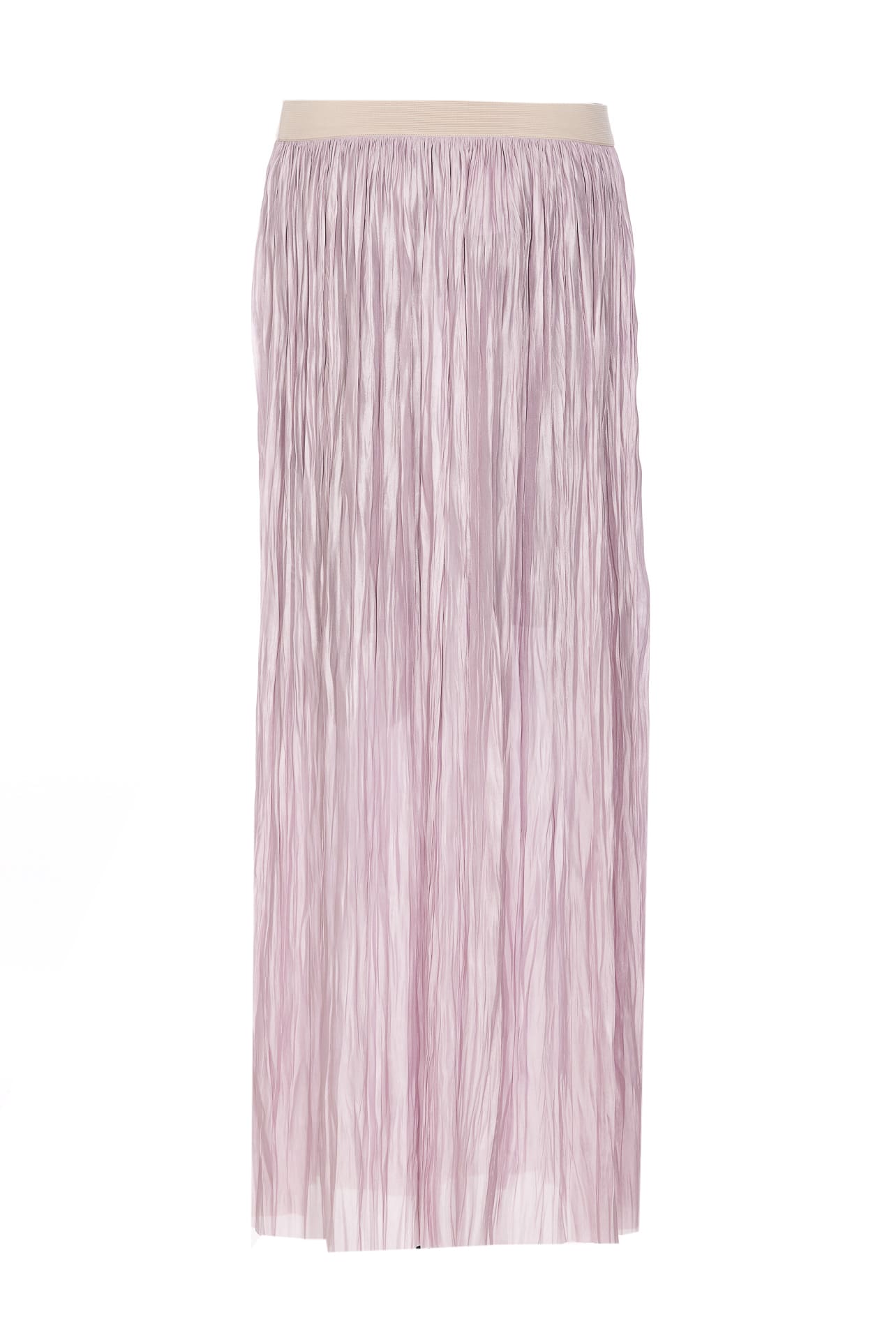 Shop Roberto Collina Reversible Pleated Long Skirt In Purple