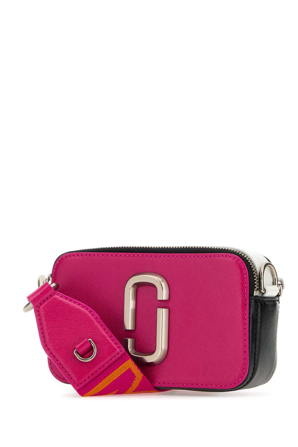 Shop Marc Jacobs Multicolor Leather The Snapshot Crossbody Bag In Hotpinkmulti