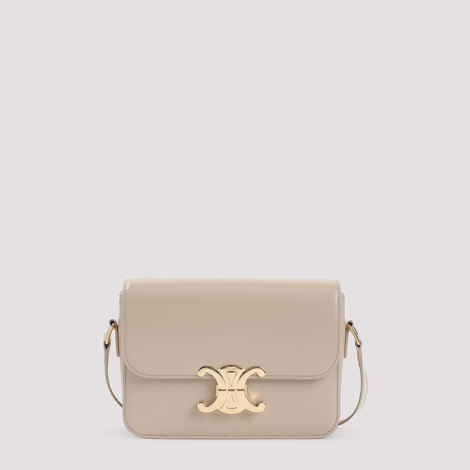 Celine Teen Triomphe Shoulder Bag In Neutral