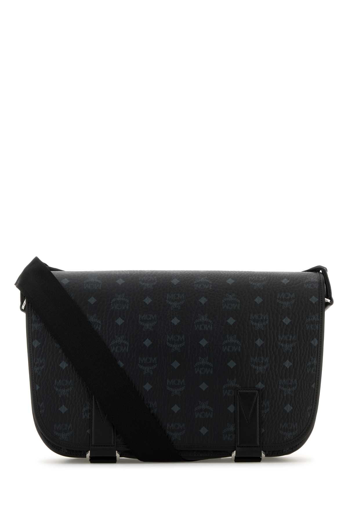 Shop Mcm Printed Canvas Medium Aren Crossbody Bag In Black