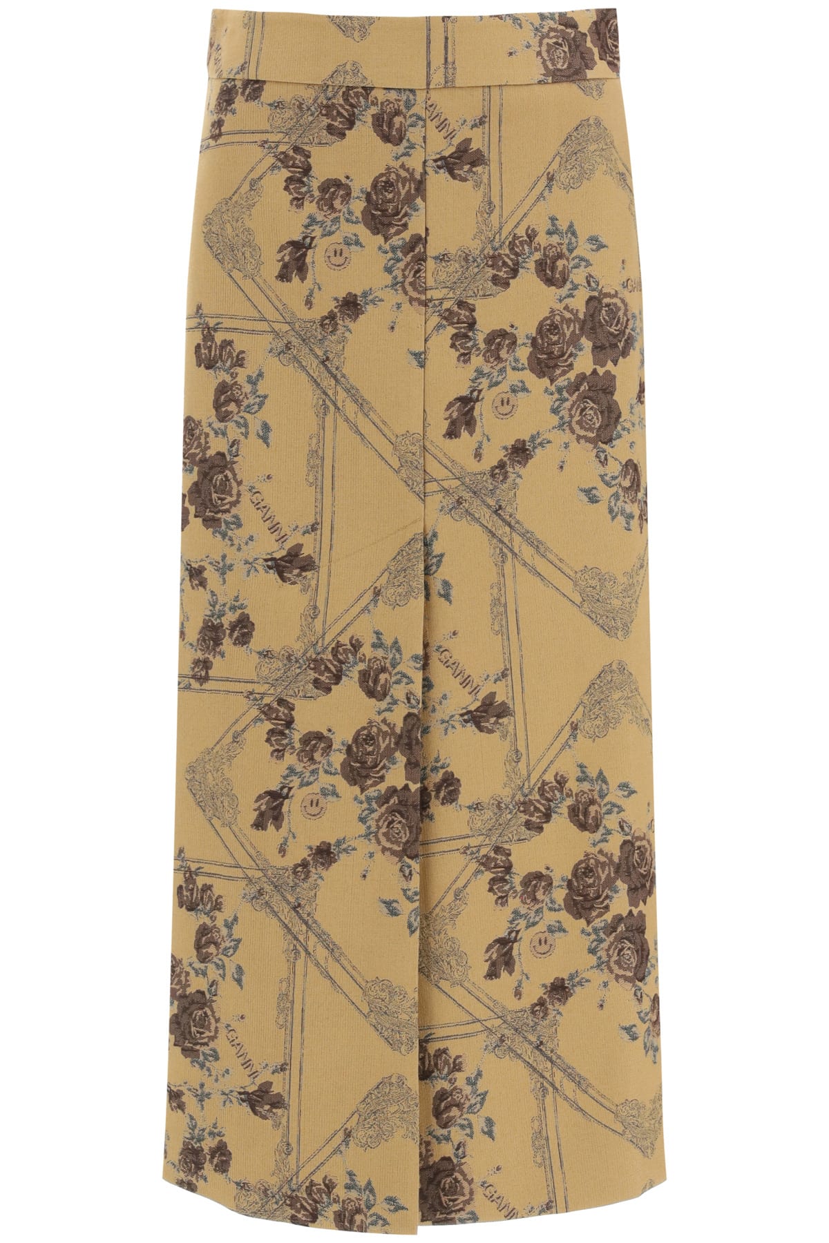 Ganni Jacquard Brocade Midi Skirt
