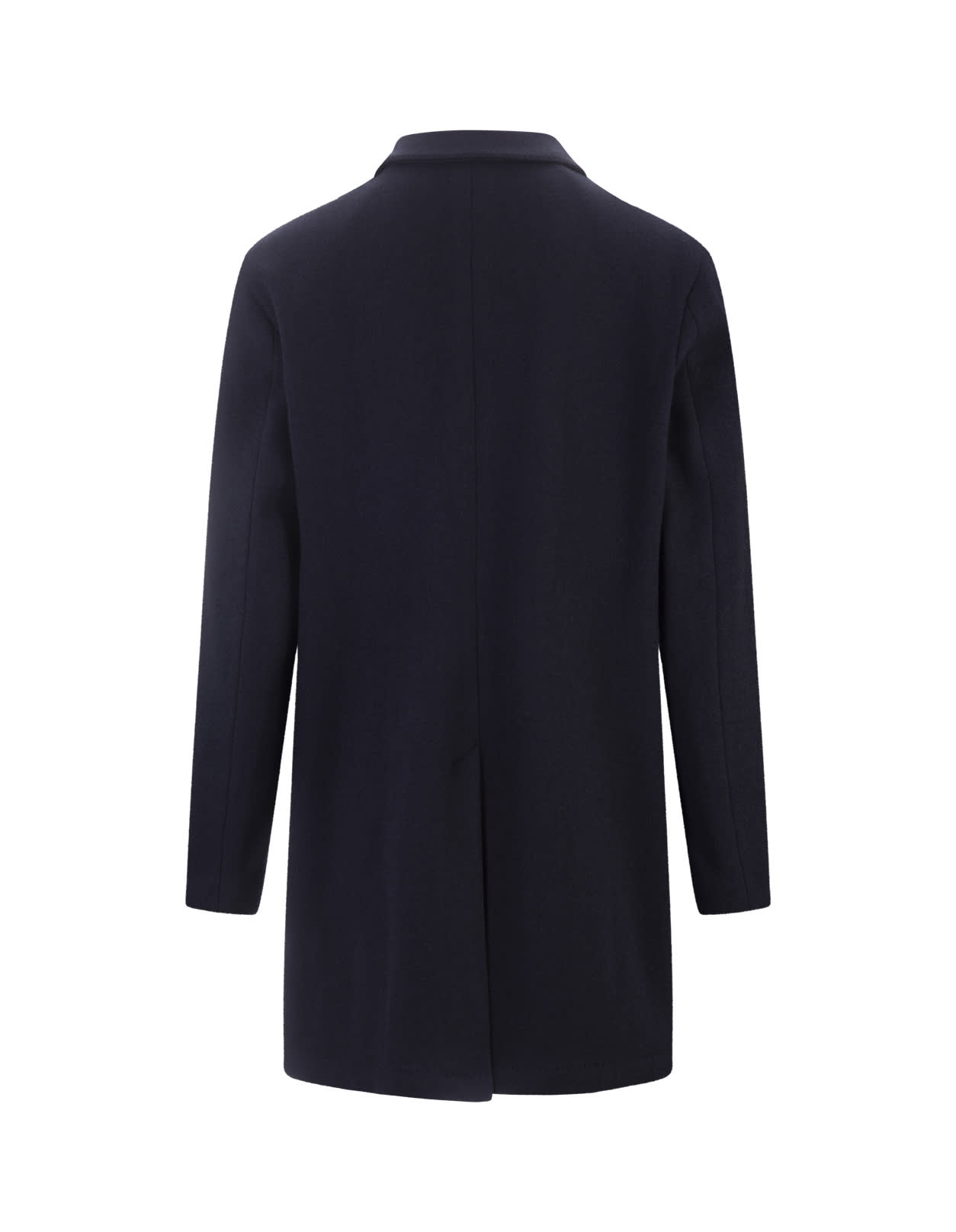 Shop Fedeli Blue Cashmere Double Flannel Dell Coat