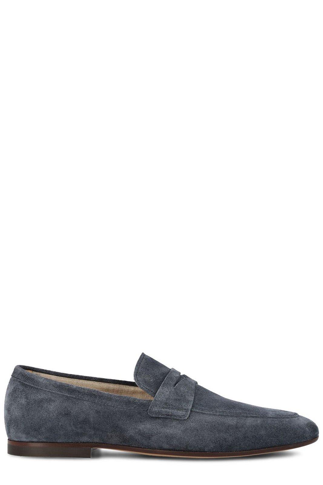 Tod's Suede Slip-on Loafers In Blue