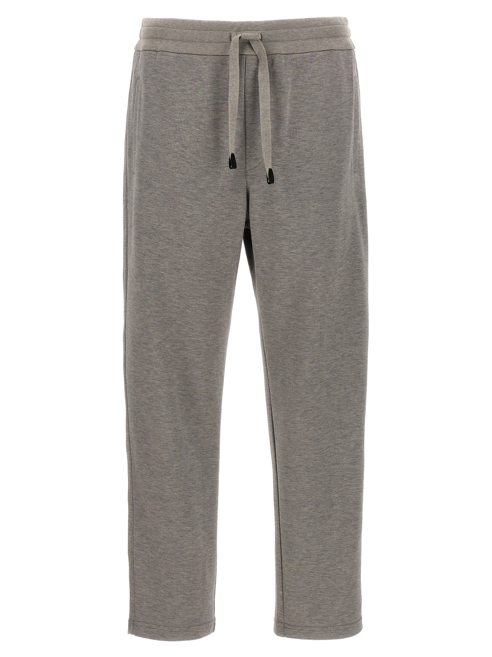 Brioni Worked Joggers In Gray