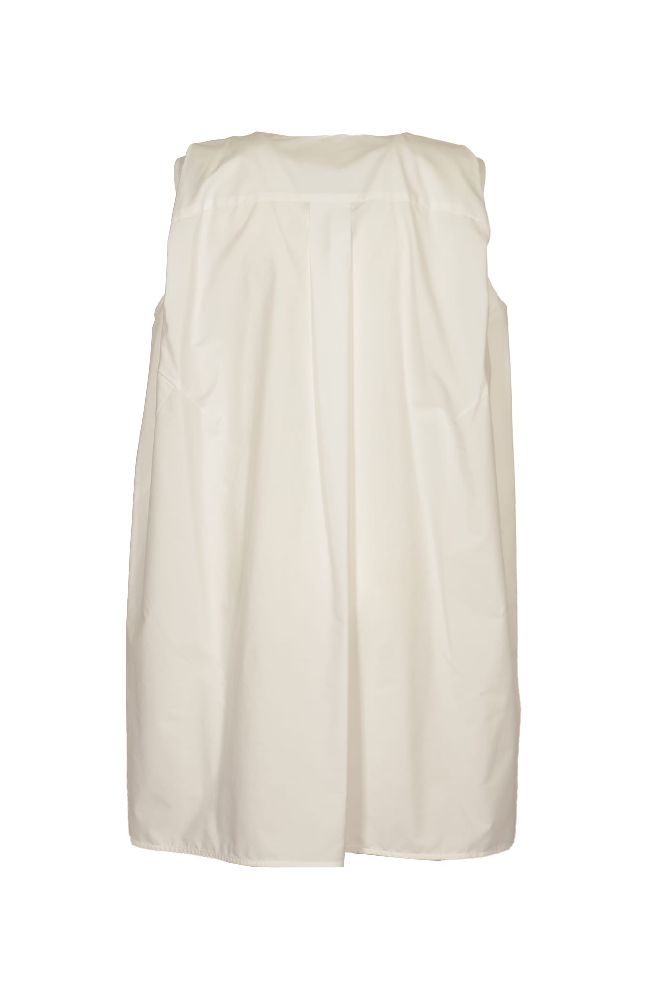 Shop Sacai Sleeveless Shirt In Off-white
