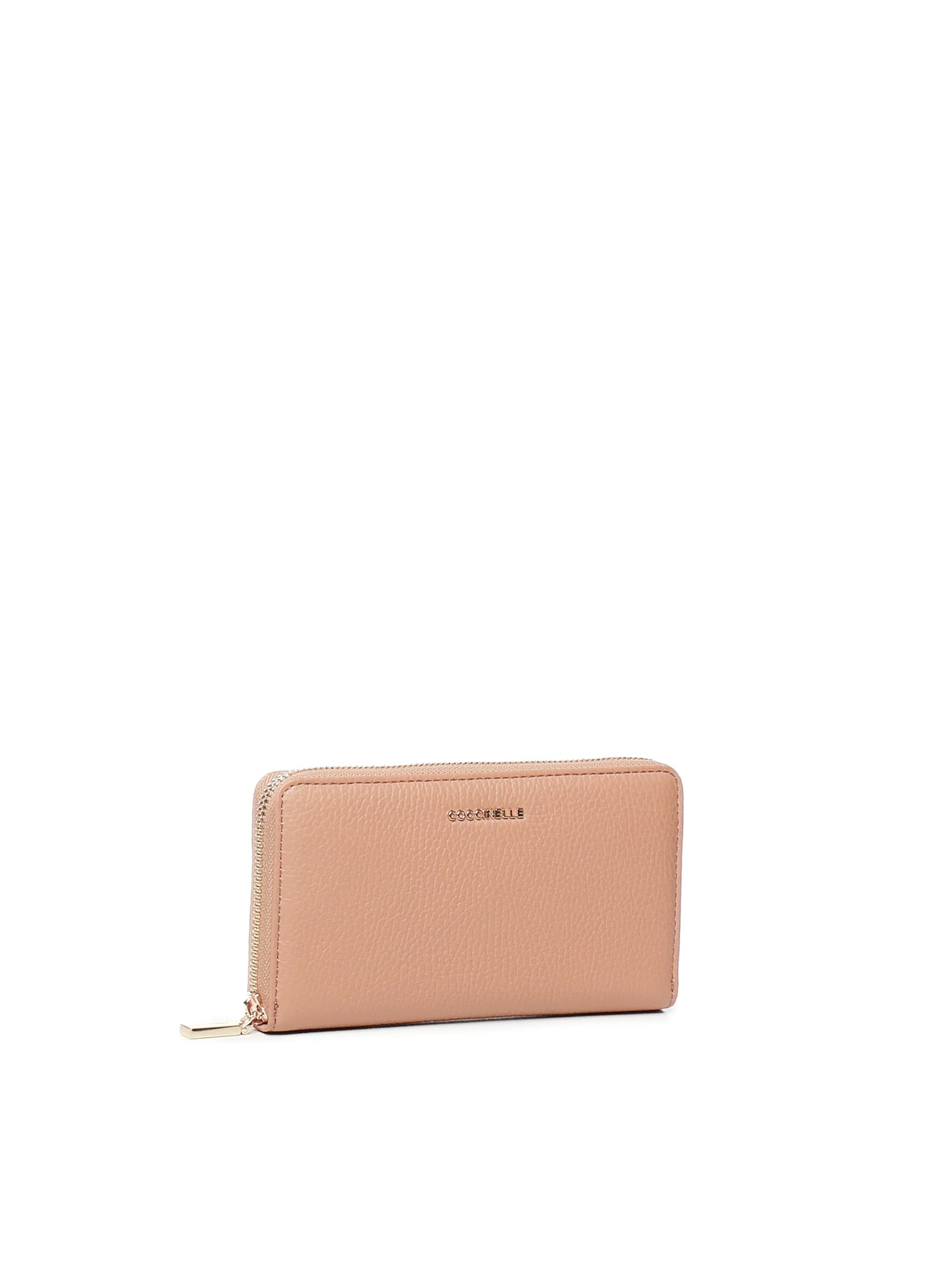 Coccinelle Soft Metallic Wallet In Skin