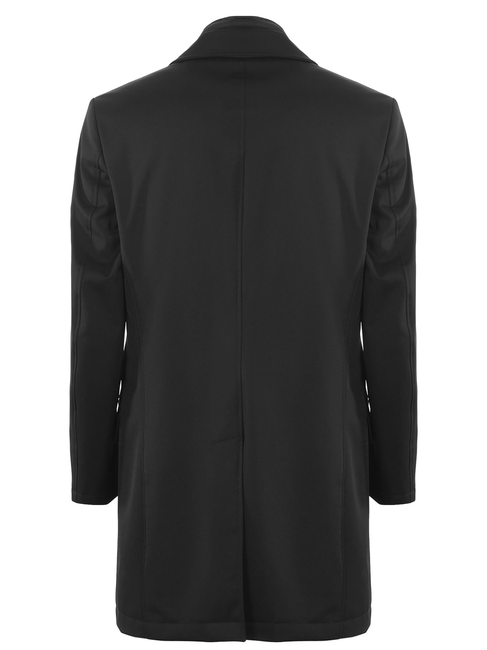 Shop Fay Double Coat Stretch  In Black