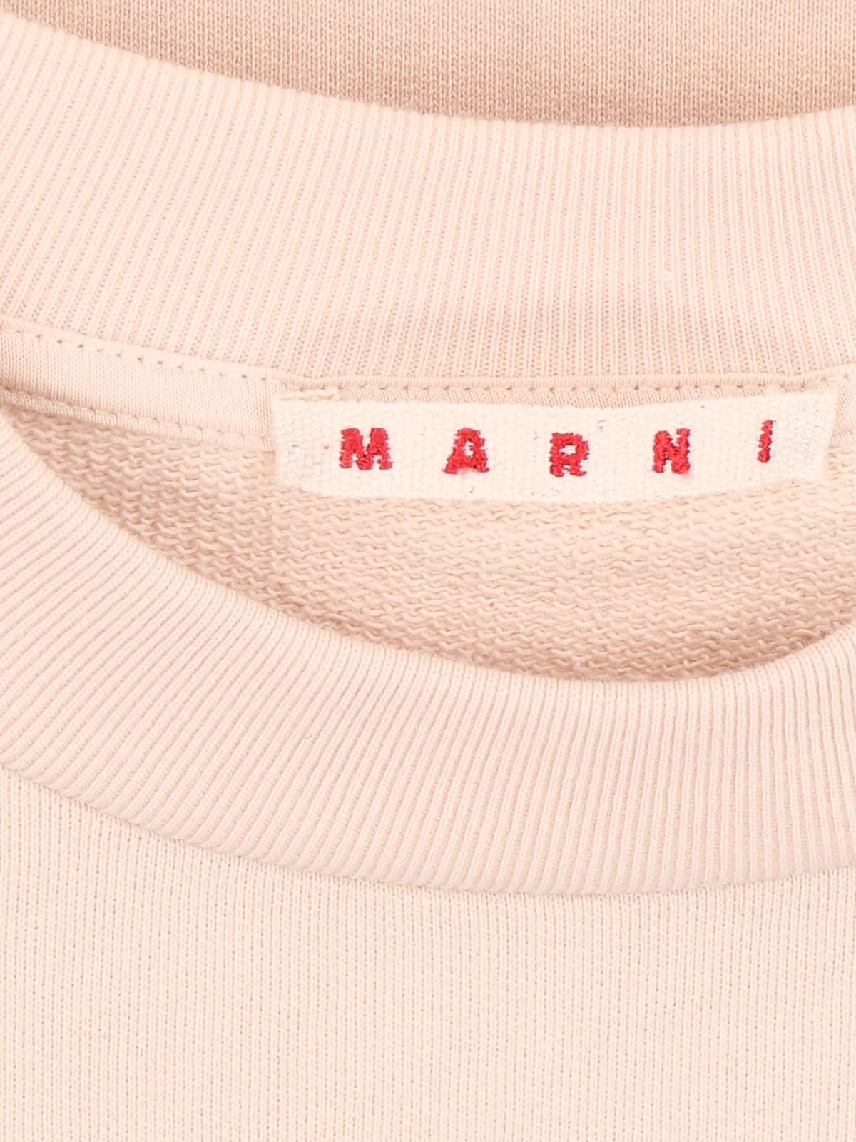 Shop Marni Logo Crewneck Sweatshirt In Pink