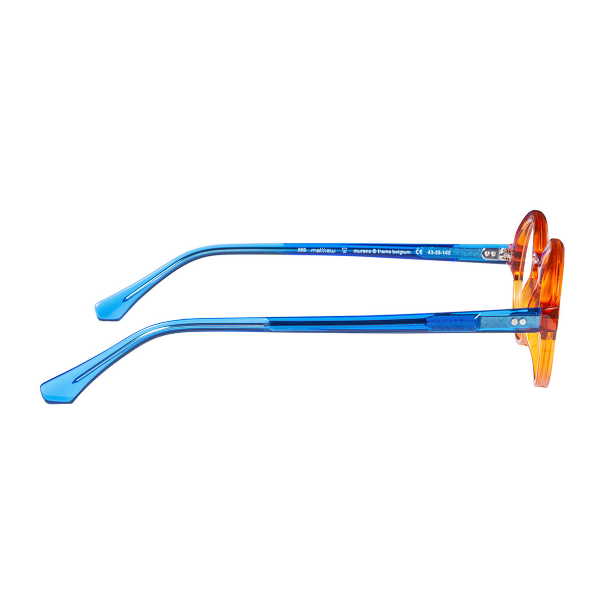 Matttew Murano 859 Dark Orange/blu Glasses