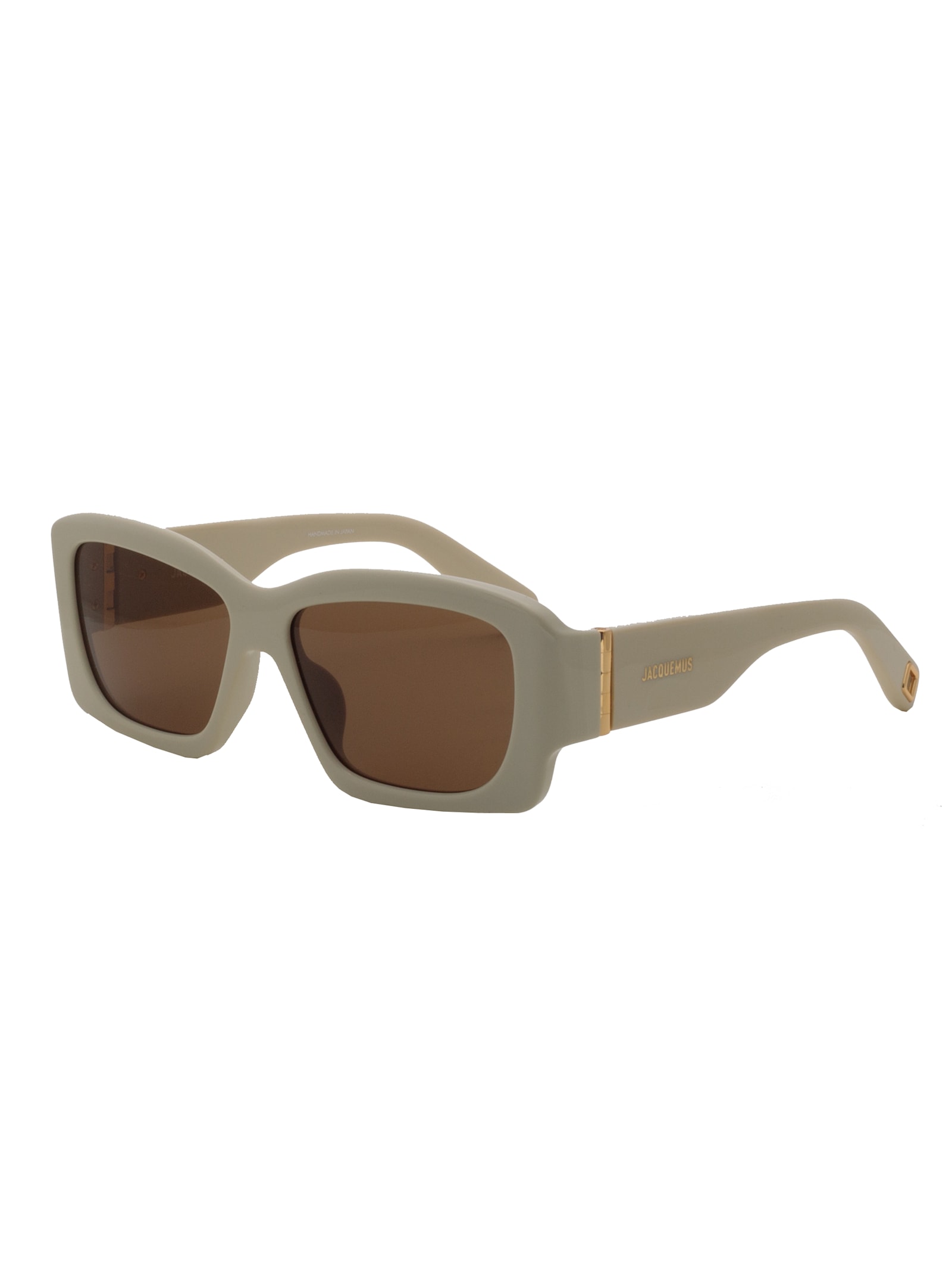 Jacquemus Cruise Style Rectangular Frame Sunglasses In Brown