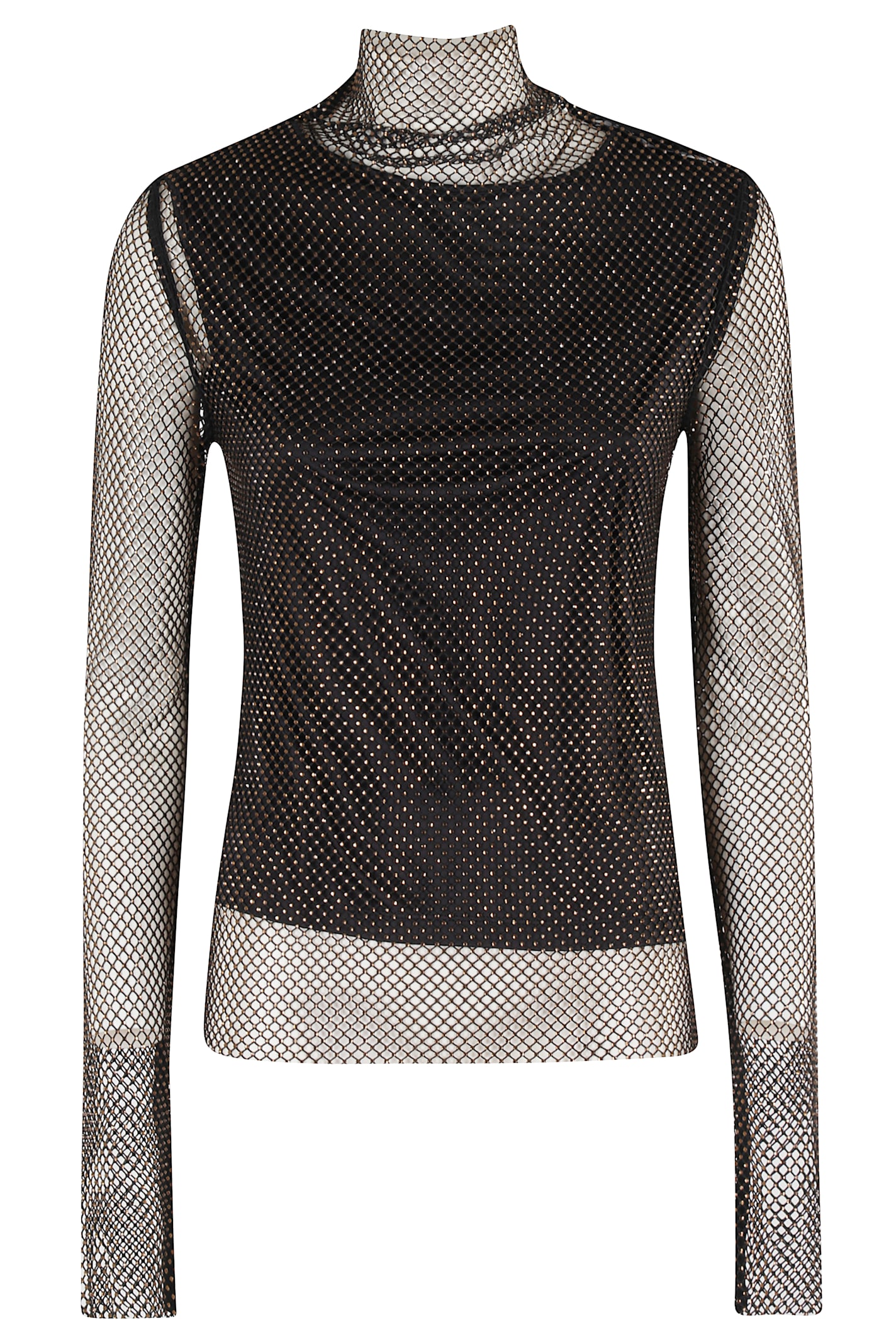 Sportmax Sheer Mesh Overlay Crewneck Knitwear In Multi