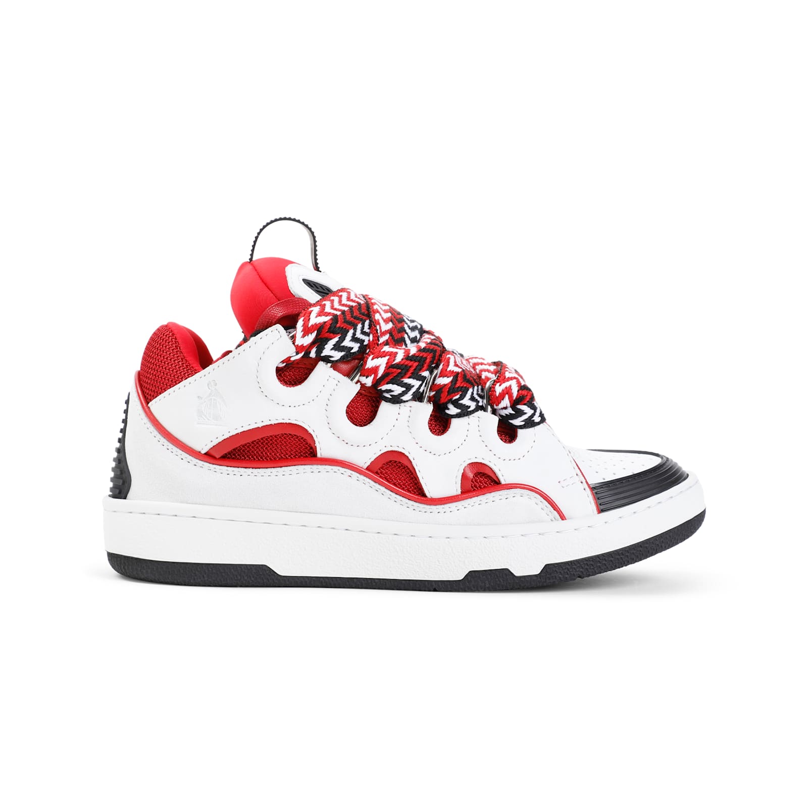 Shop Lanvin Curb Sneakers In Red White