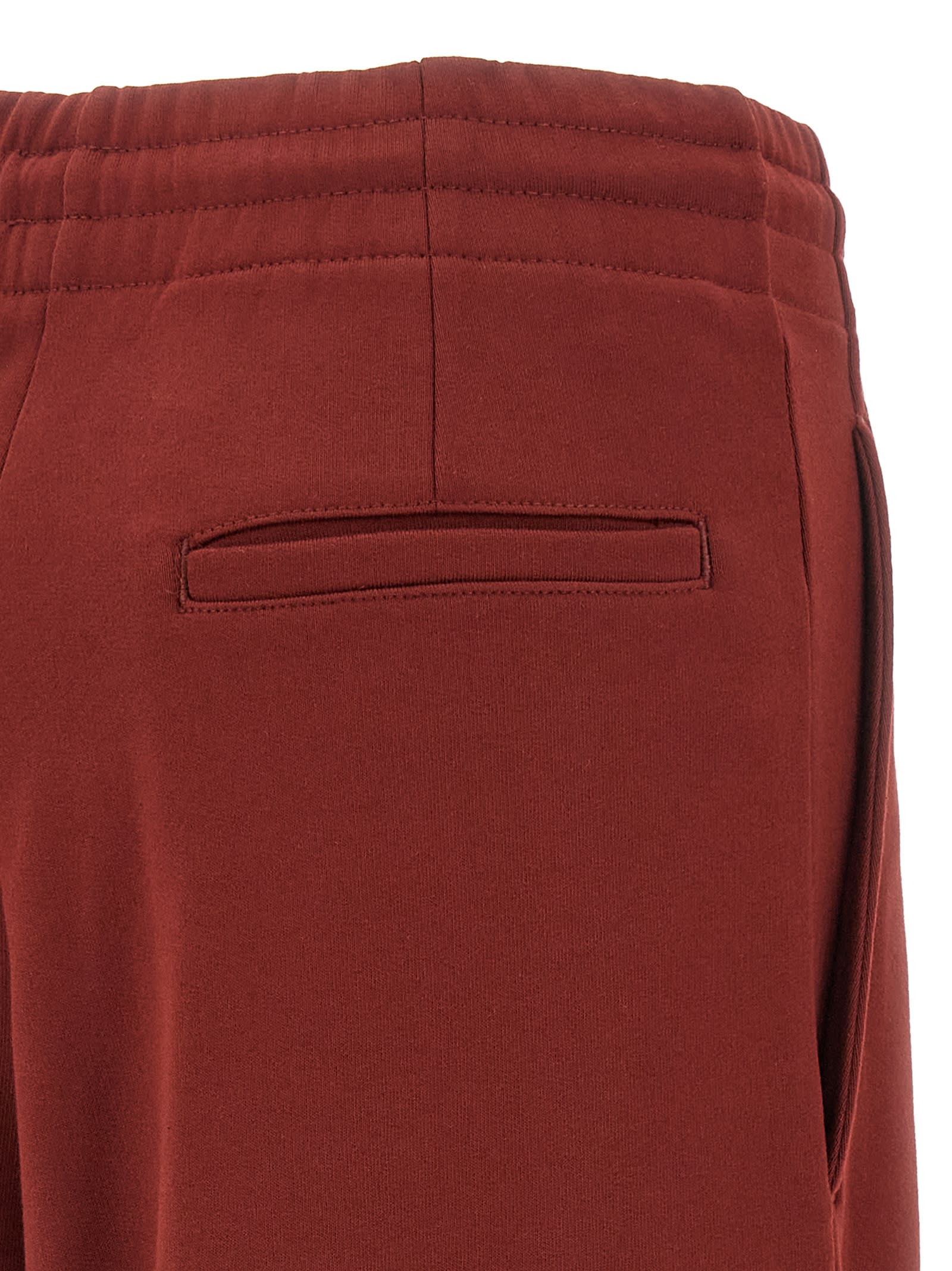 Dries Van Noten Hadium Pleated Cotton Wide Leg Sweatpants In Red
