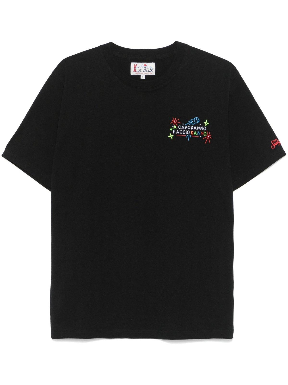 MC2 SAINT BARTH ARNOTT CAPODANNO FACCIO DANNO EMBROIDERED T-SHIRT