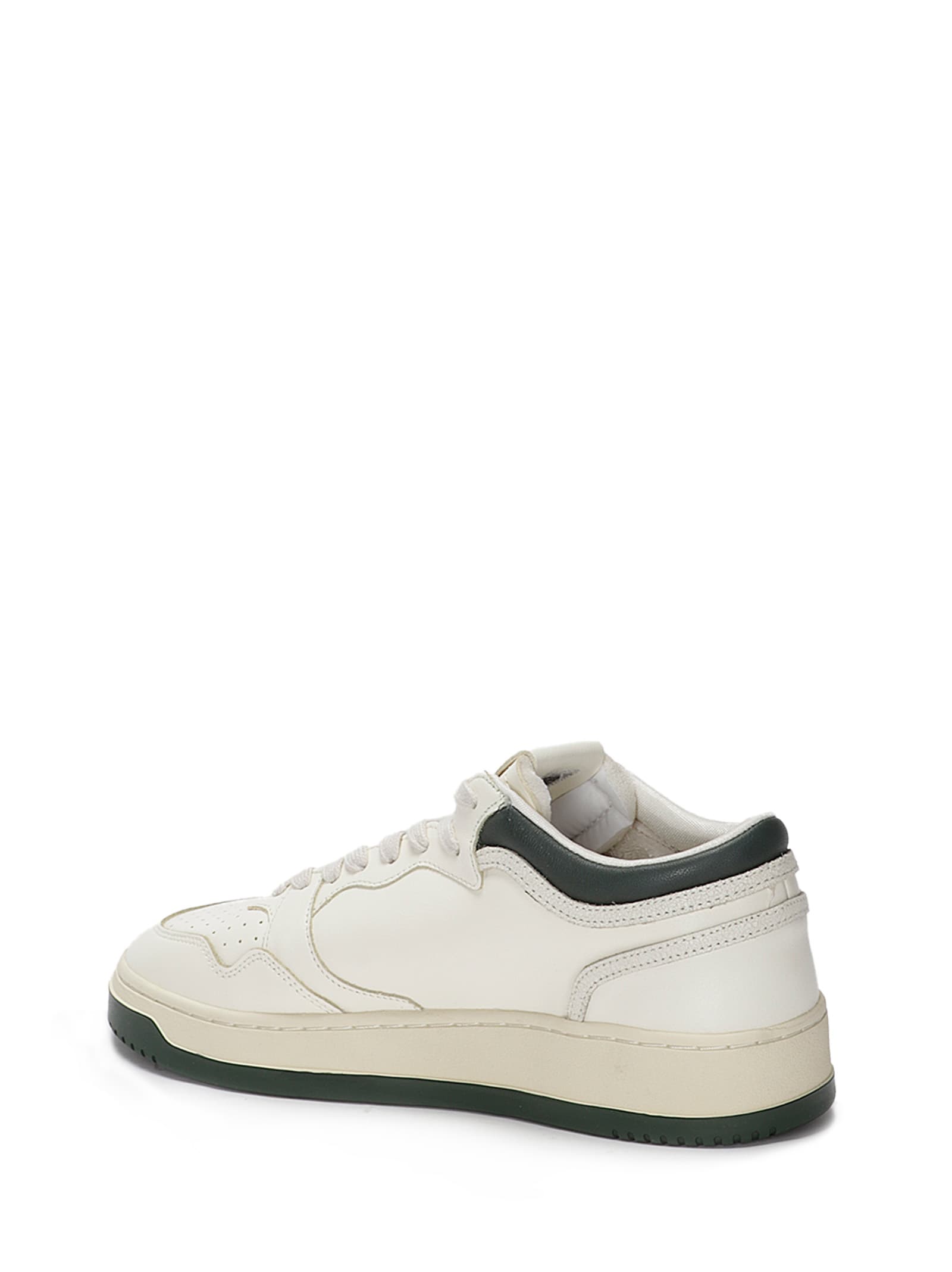 Autry Sneakers Med-way Mid In White And Blue Leather In Multi