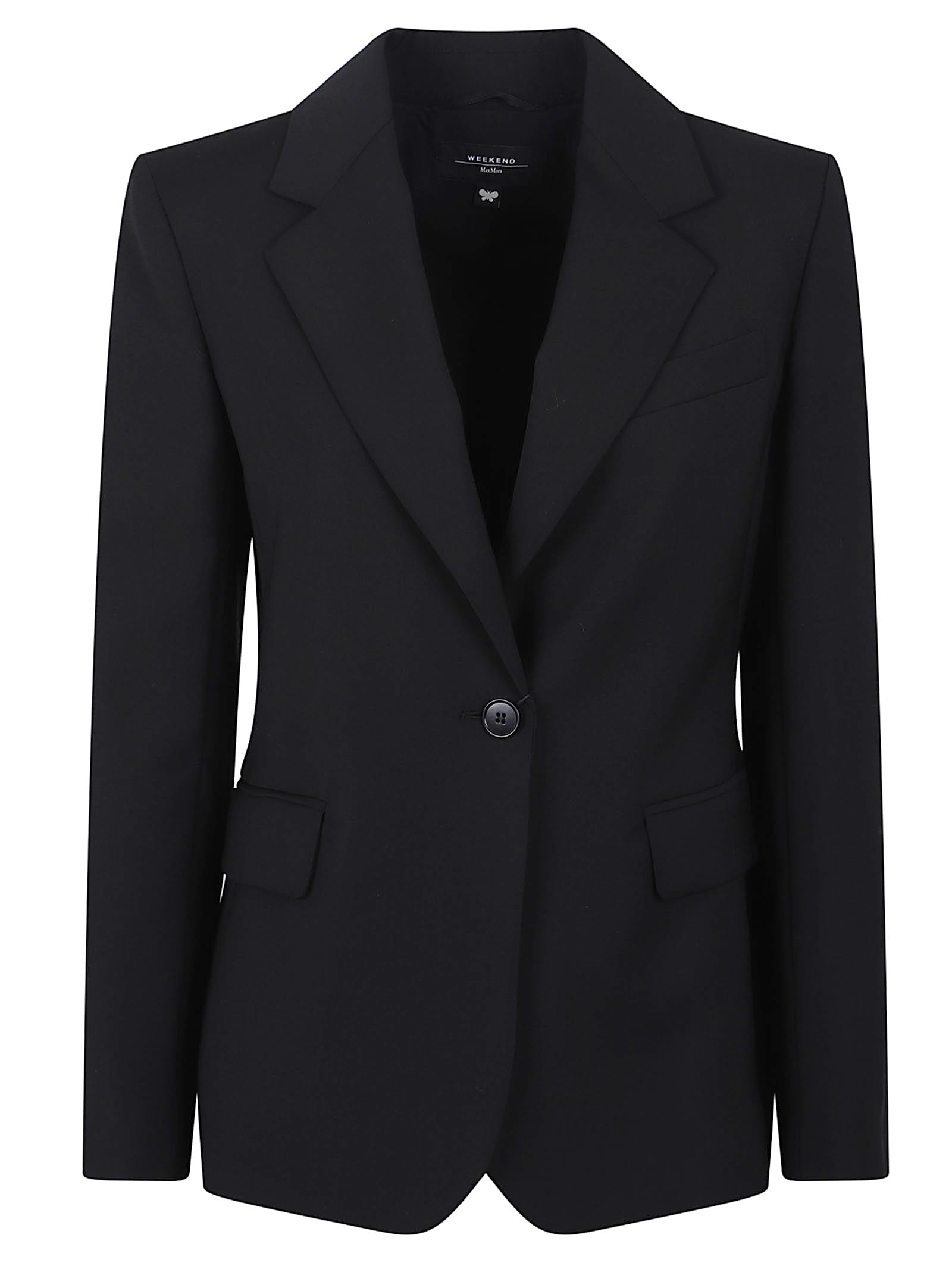Weekend Max Mara Single-breasted Notched-lapel Blazer In Black