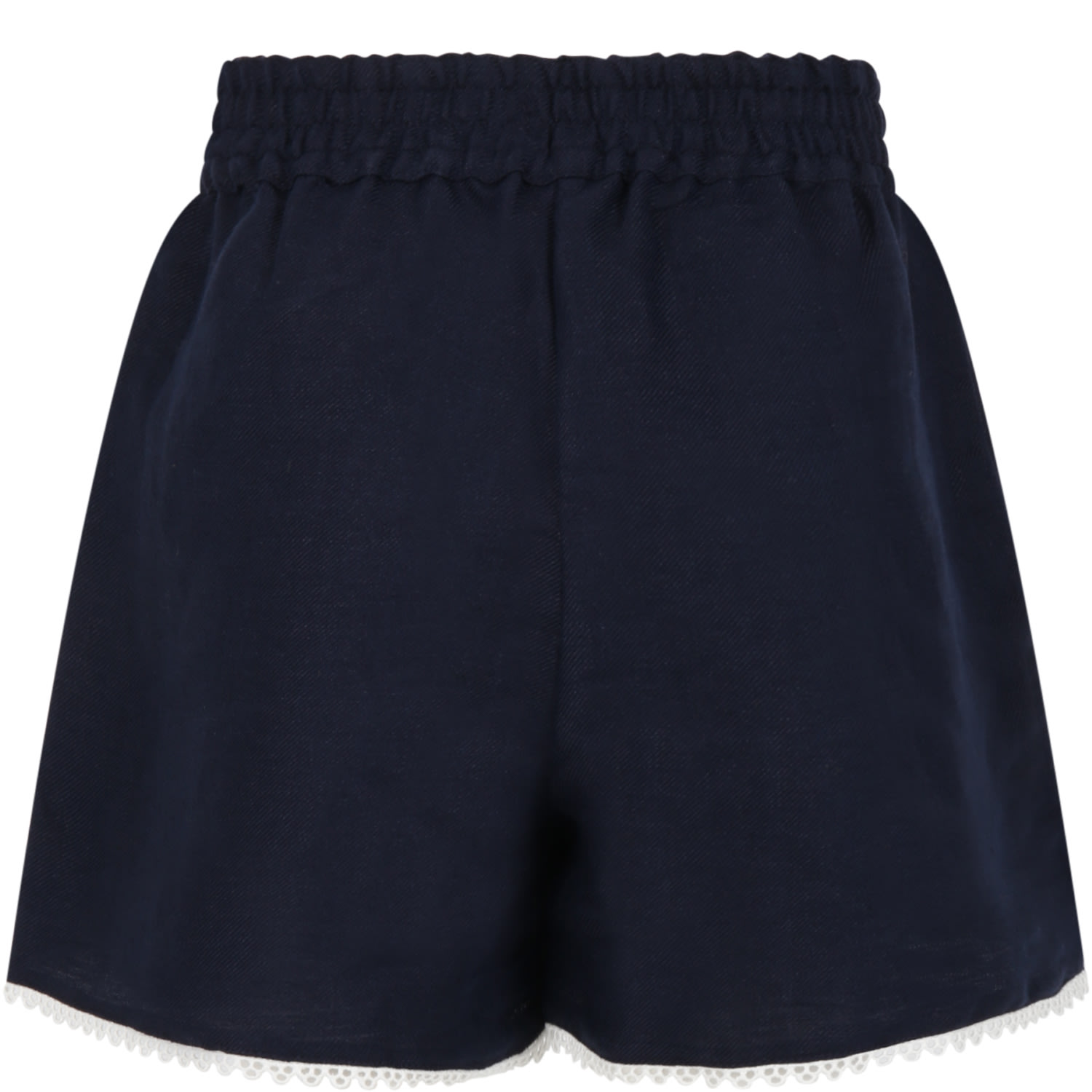 Shop Chloé Blue Shorts For Girl In Marine