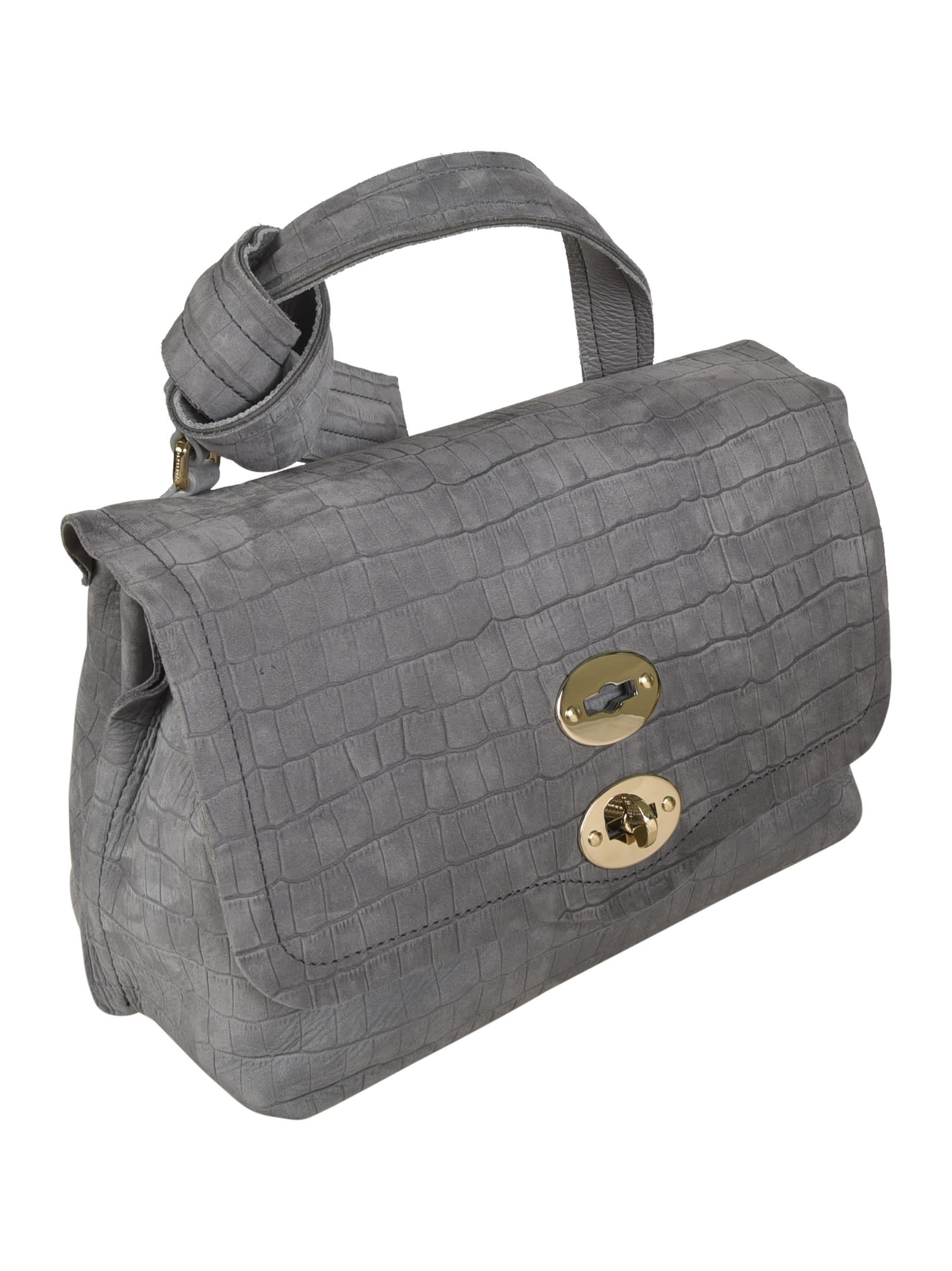 Shop Zanellato Caiman Postina Tote In Grey