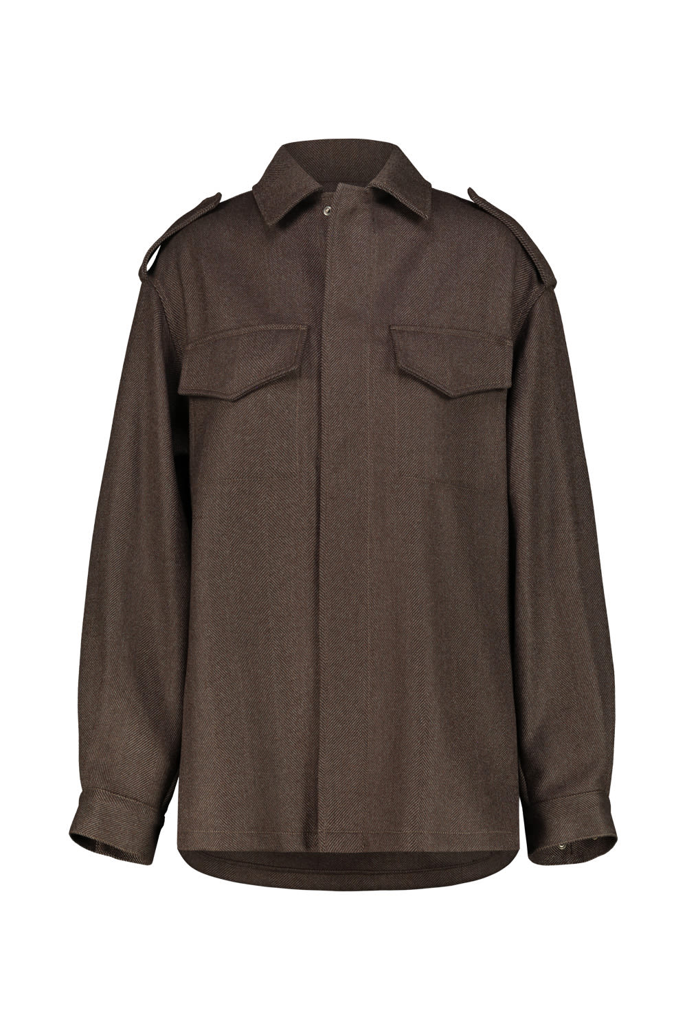 Shop Drhope Shirt Jacket In Moro