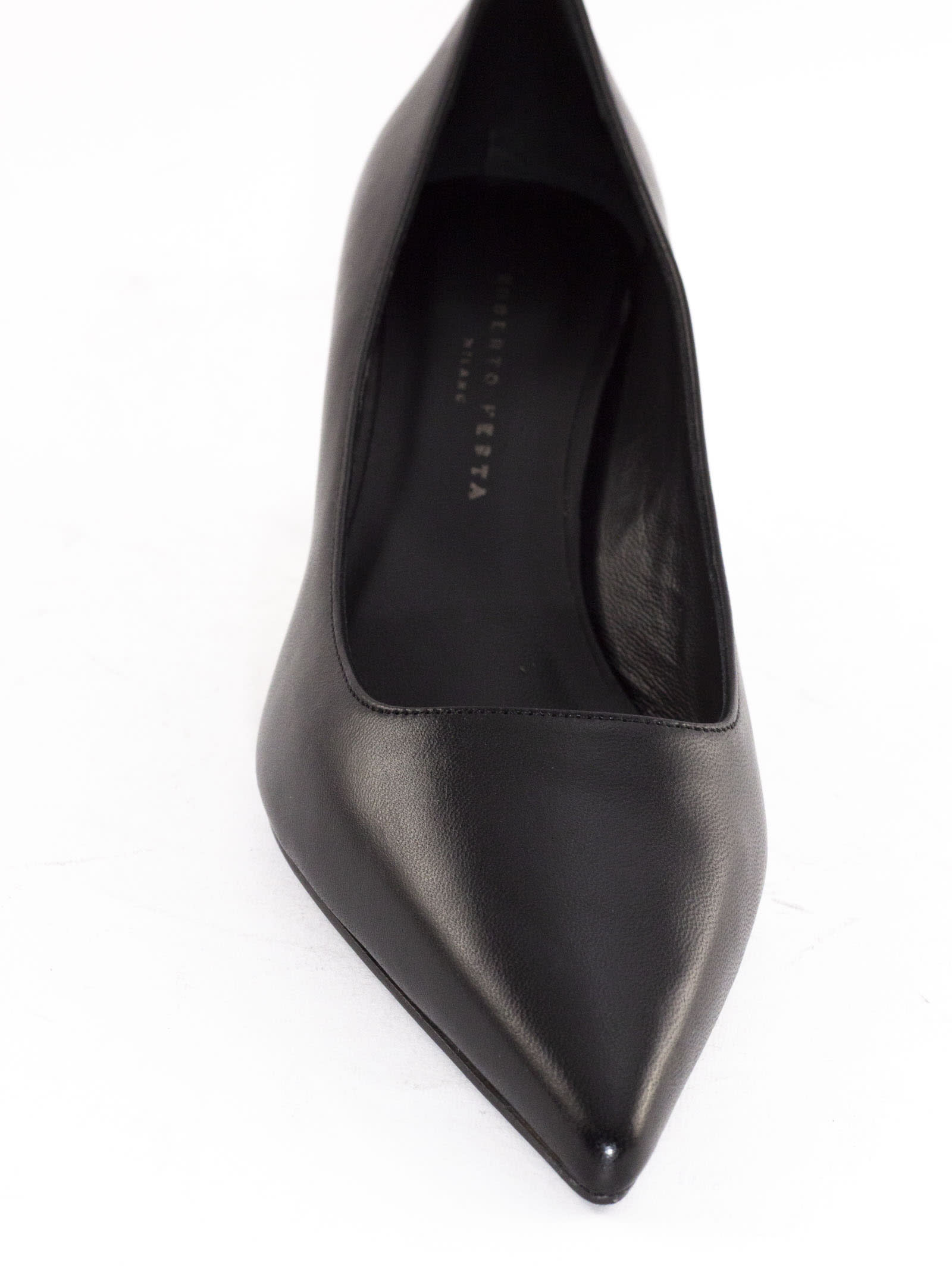 Shop Roberto Festa Black Leather Arnet Pumps