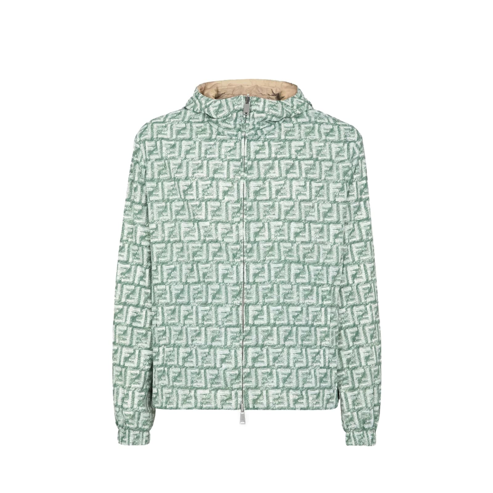 Shop Fendi Reversible Jacket In Green