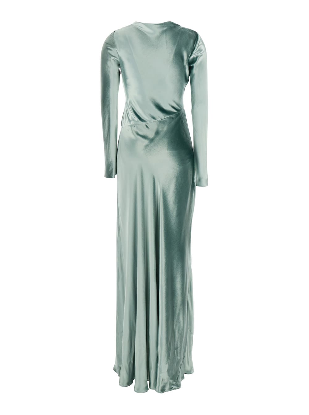 Alberta Ferretti Abito Velluto Lucido In Green