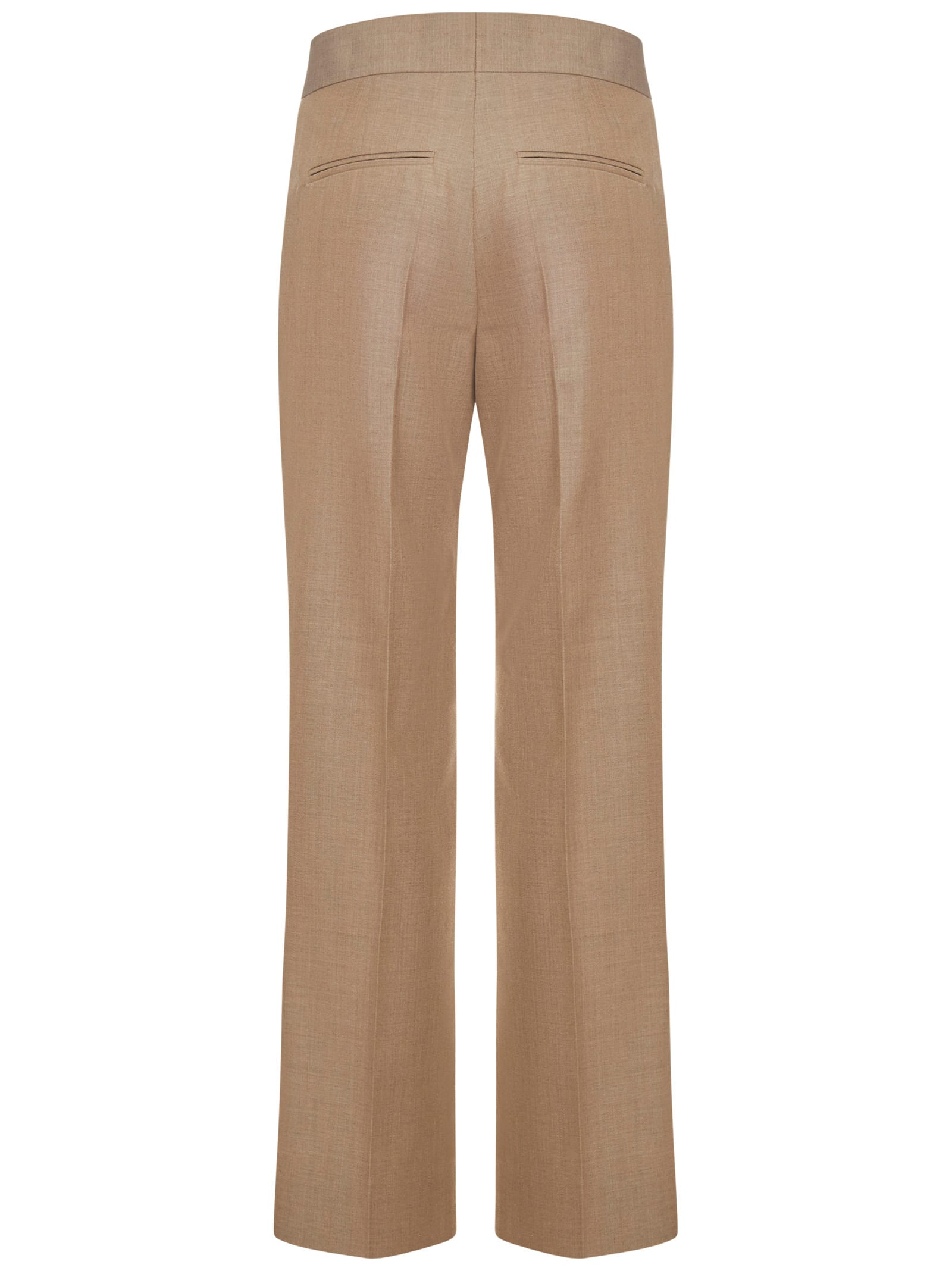 Shop Victoria Beckham Trousers In Beige