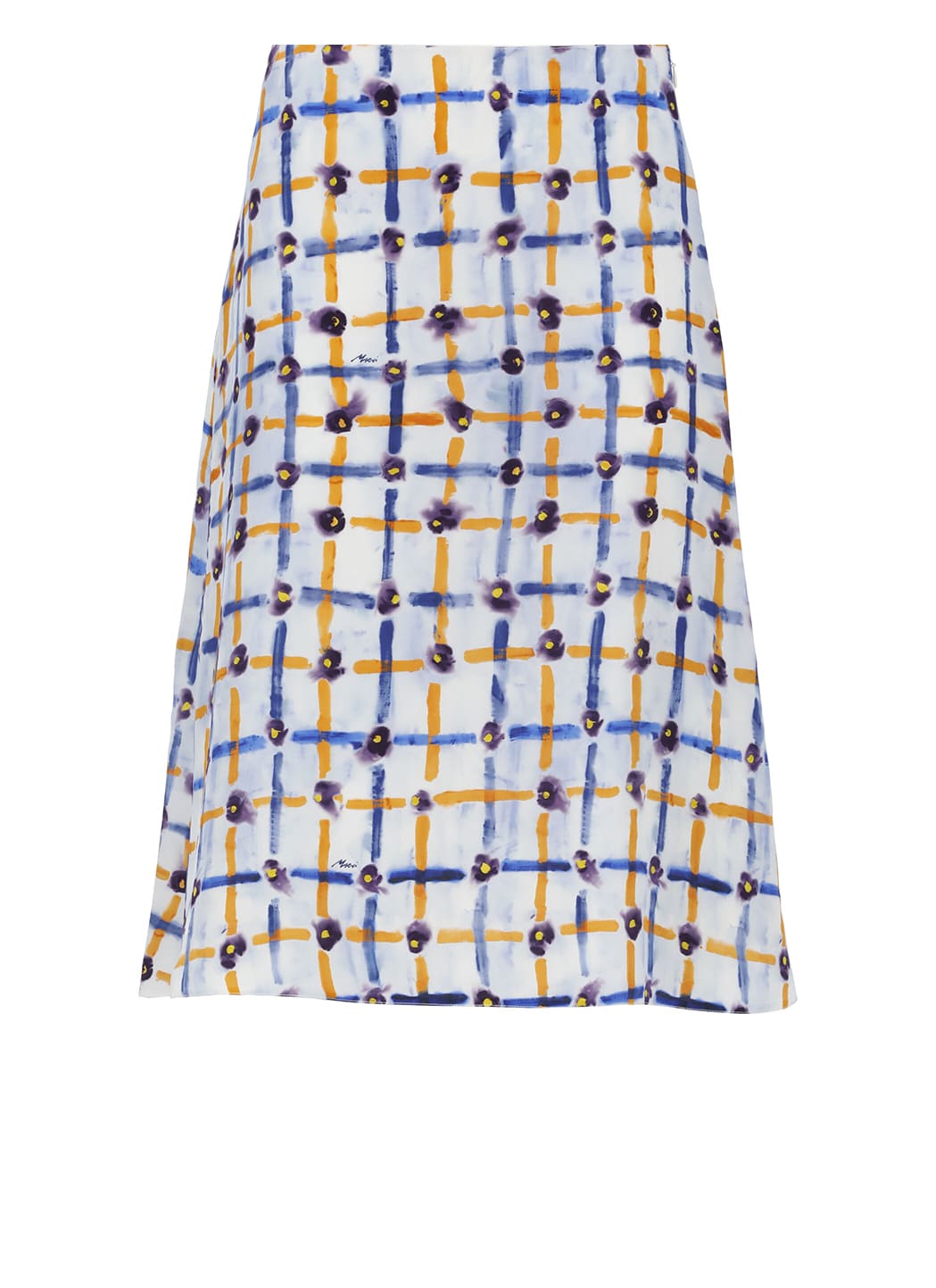 Shop Marni Silk Skirt In Light Blue
