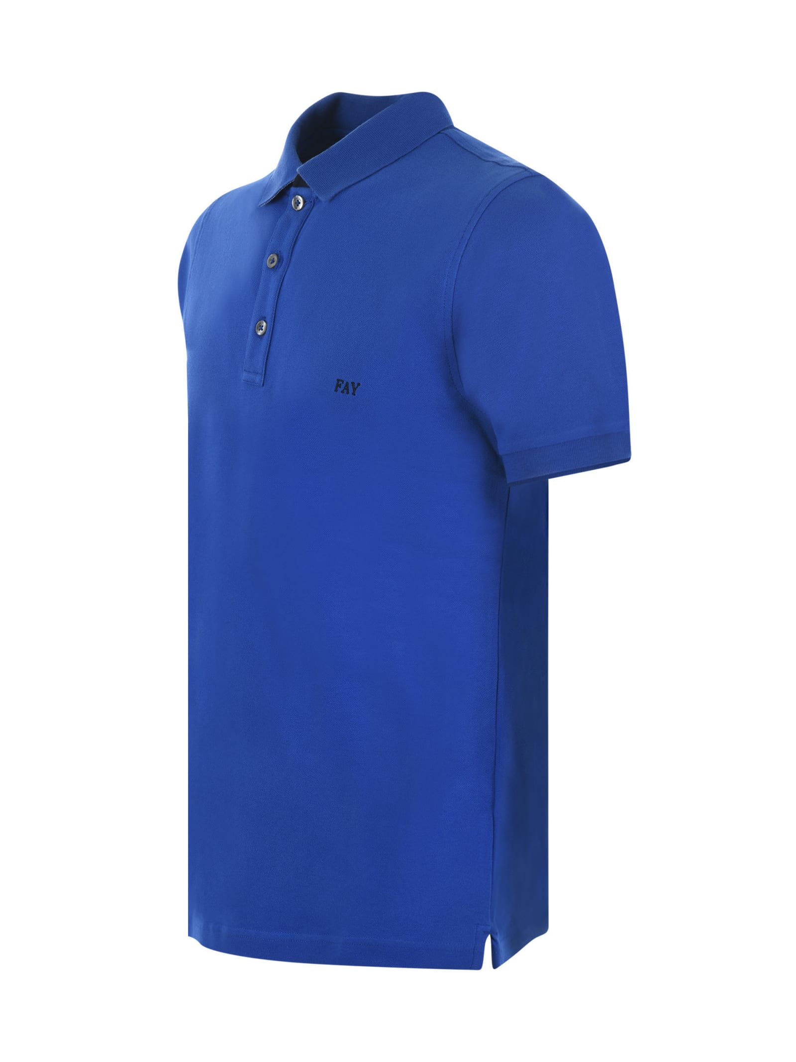 Shop Fay Polo Shirt In Blu Cobalto