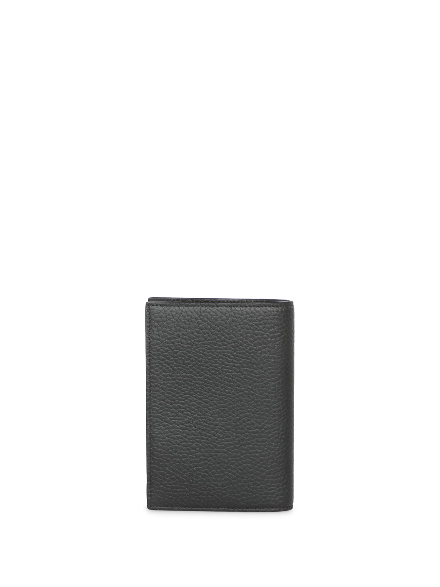 Shop Dolce & Gabbana Black Leather Passport Holder