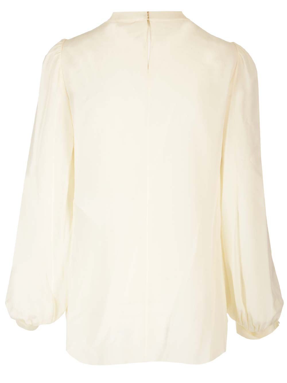 Shop Chloé Crêpe De Chine Top With Knotted Detail In White