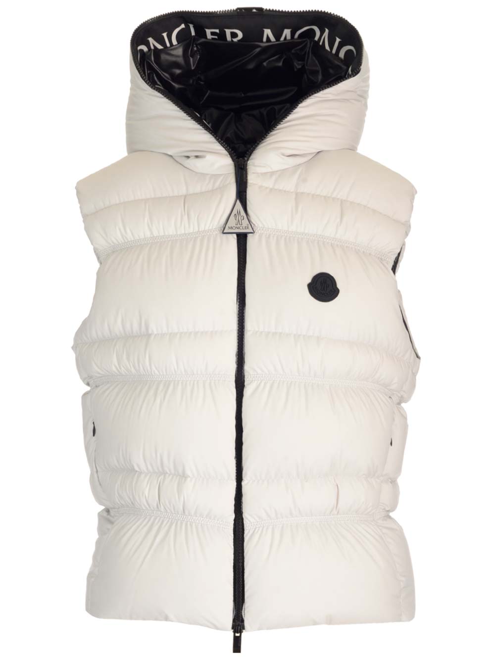 Moncler Weser Padded Sleeveless Jacket In White