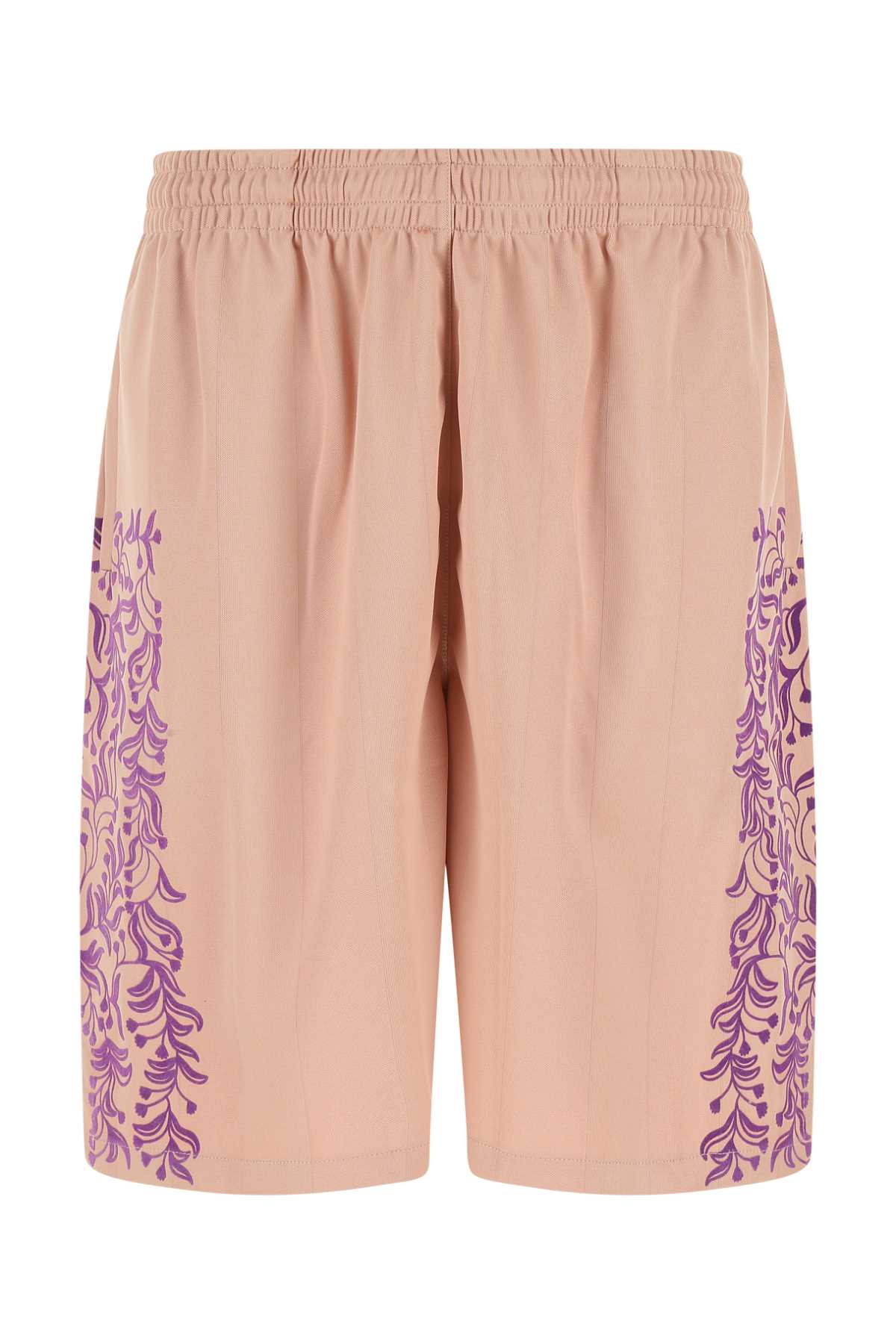Powder Pink Fabric Bermuda Shorts